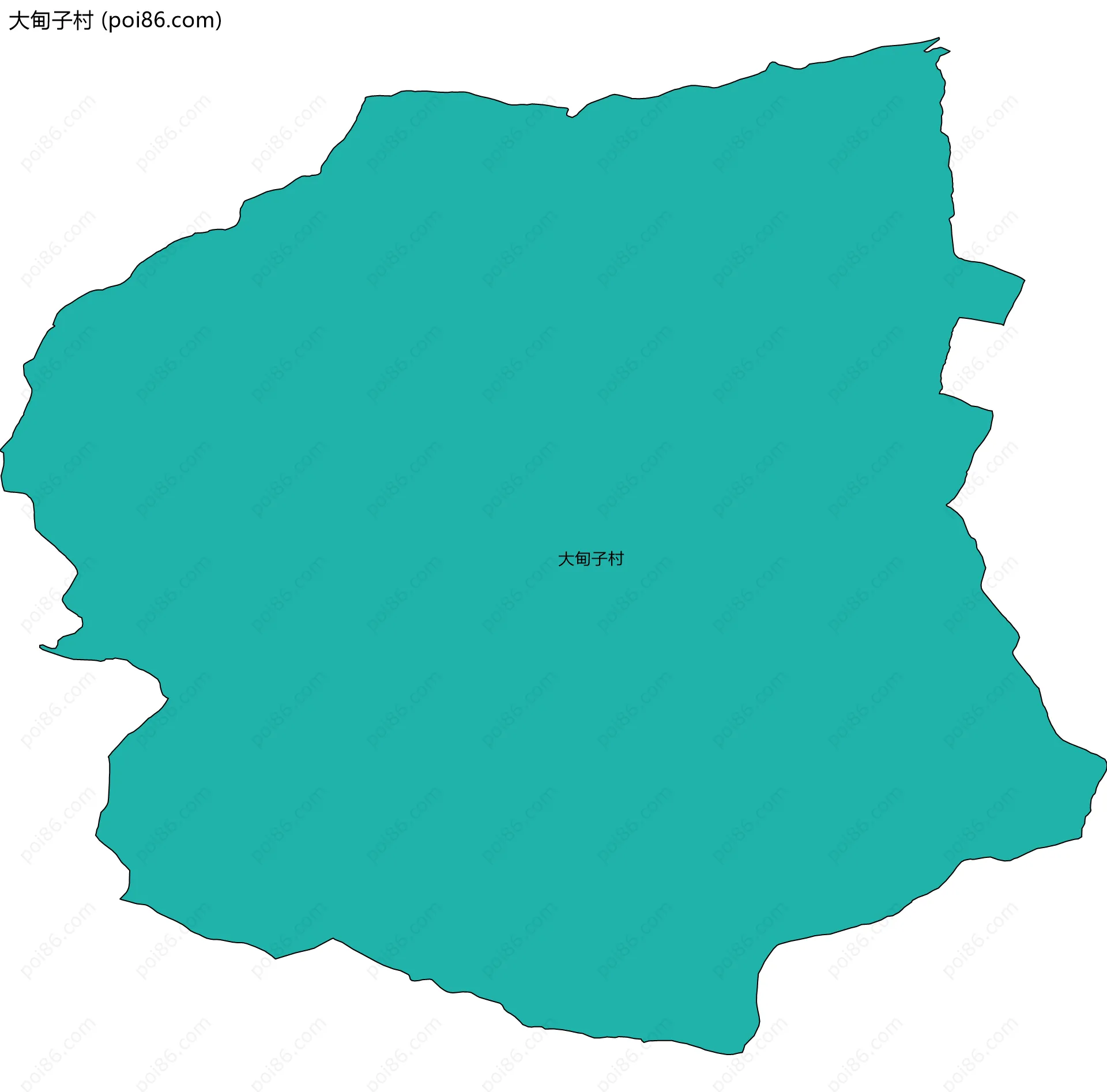 大甸子村边界地图