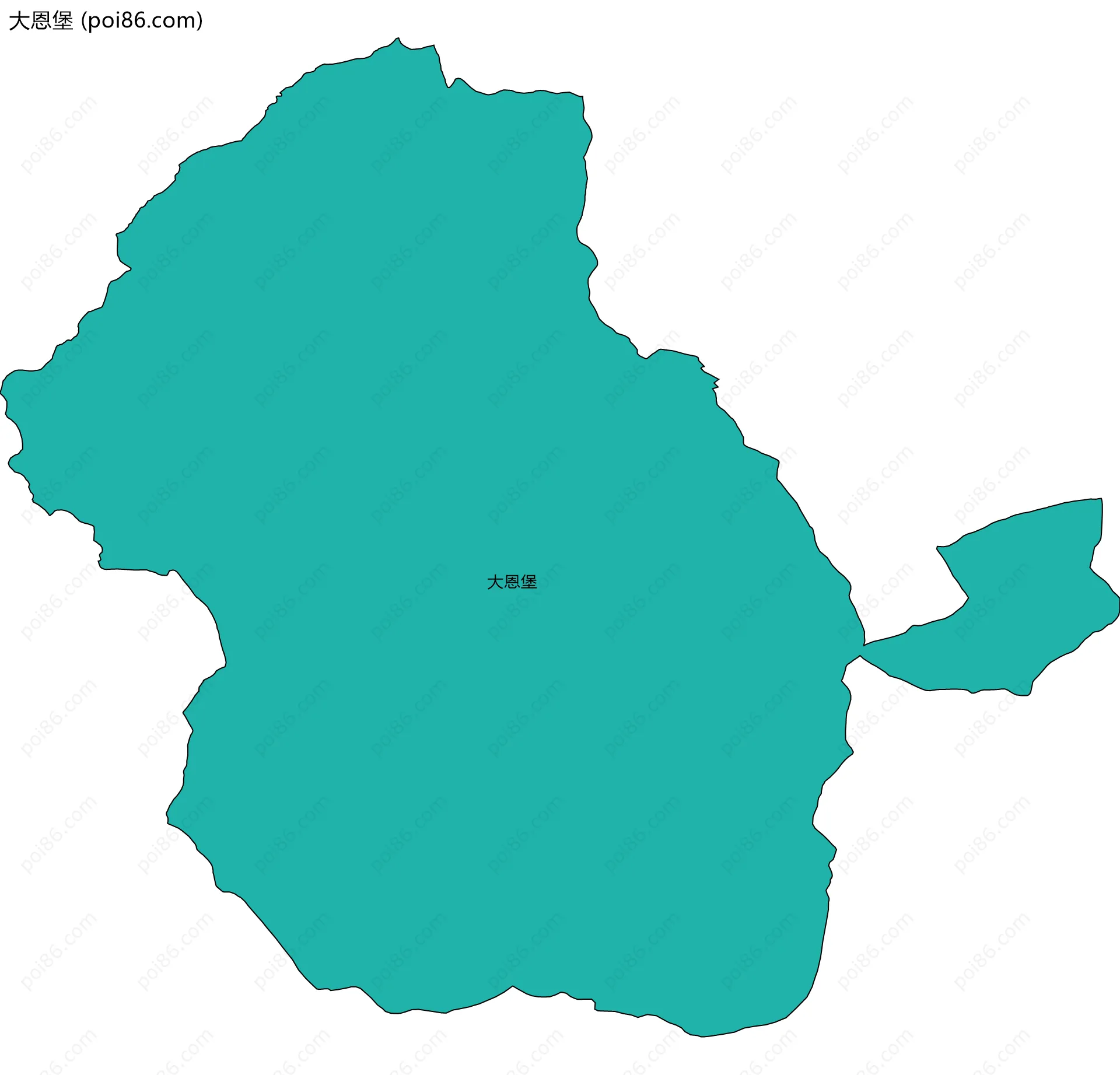 大恩堡边界地图