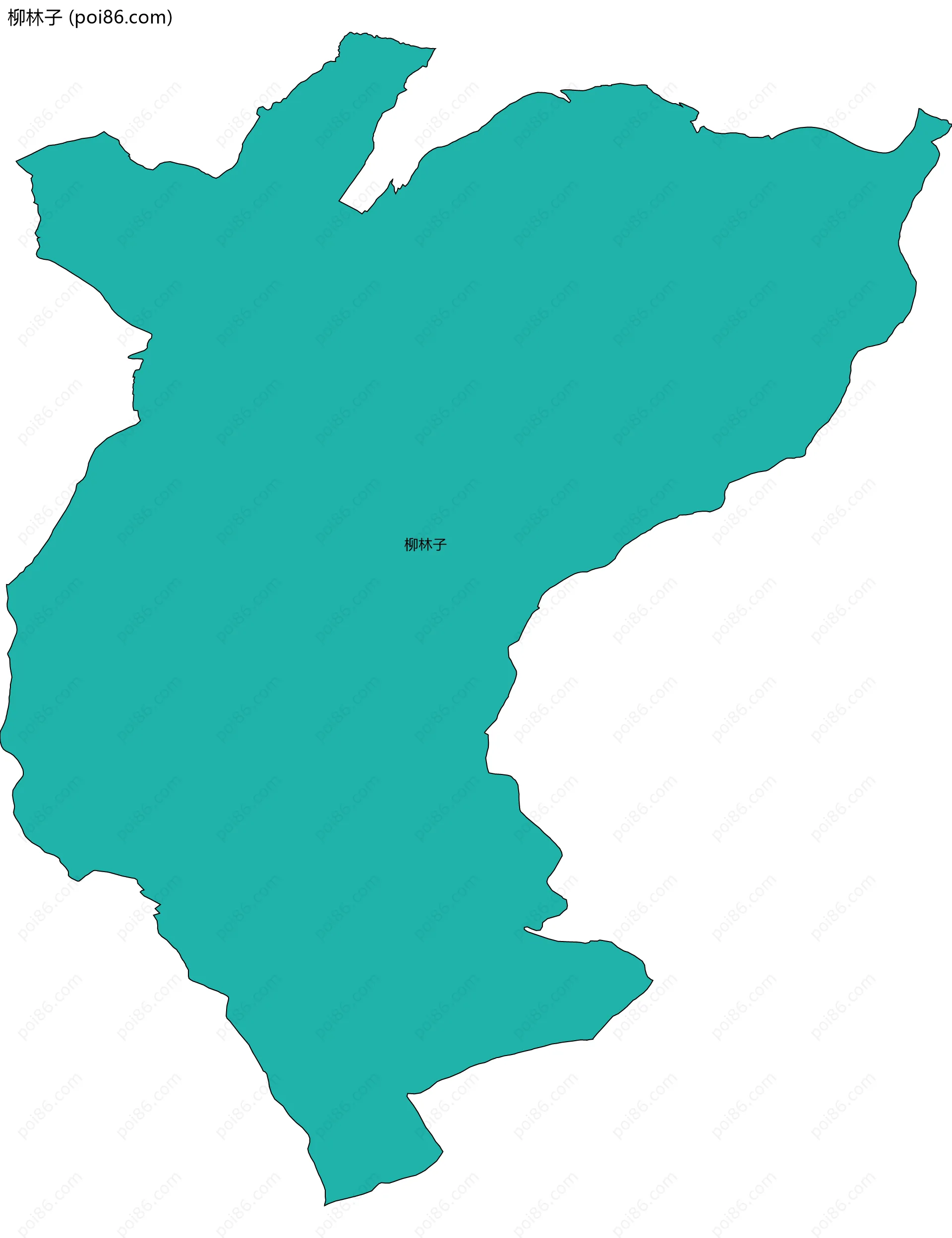 柳林子边界地图