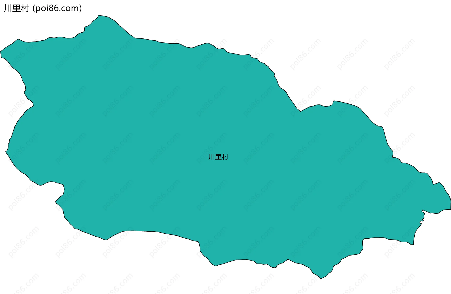 川里村边界地图