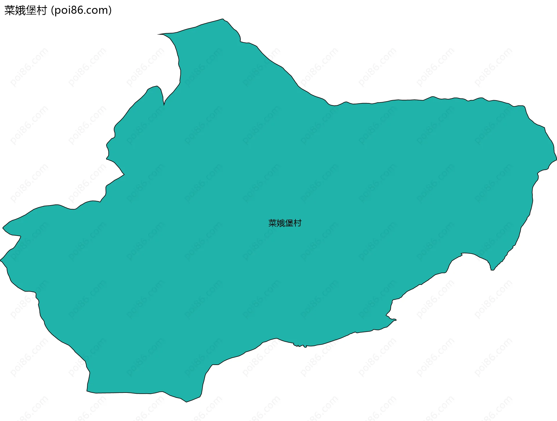 菜娥堡村边界地图