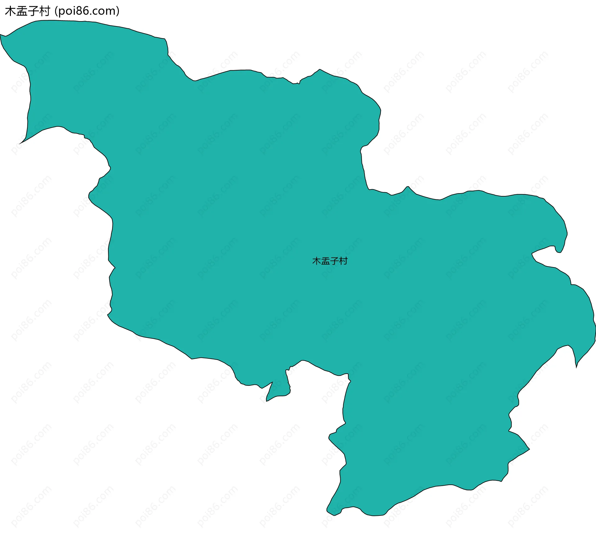 木盂子村边界地图