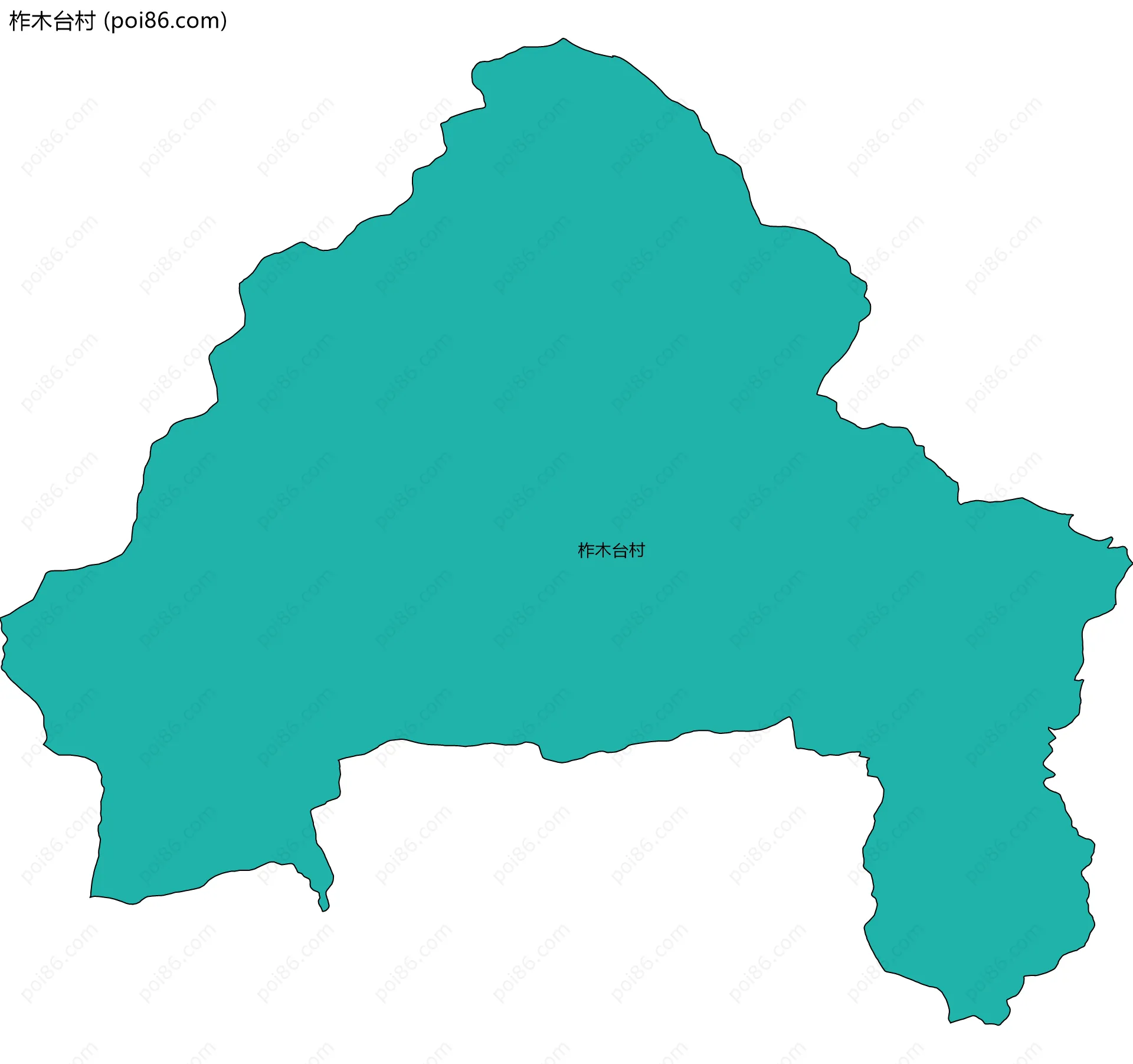 柞木台村边界地图