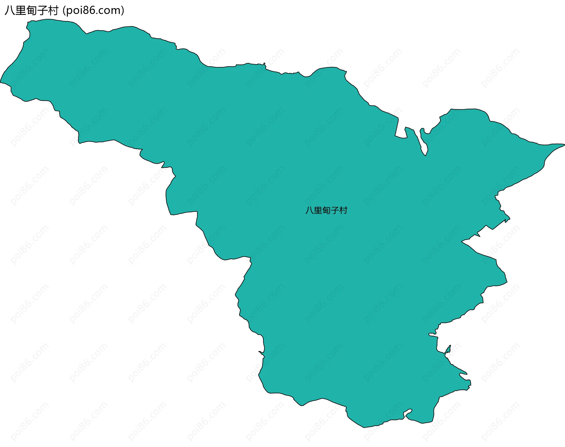八里甸子村边界地图