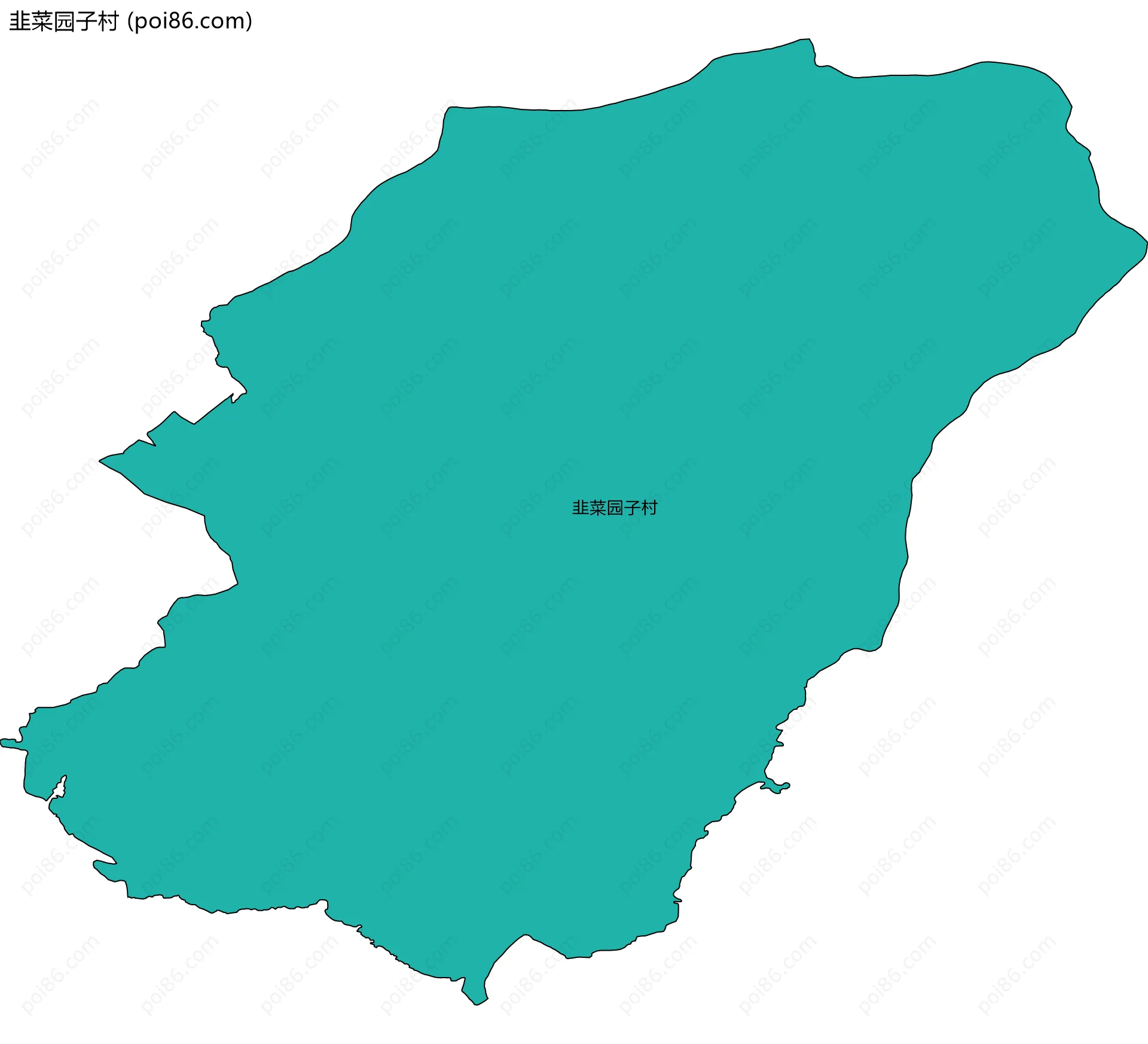 韭菜园子村边界地图