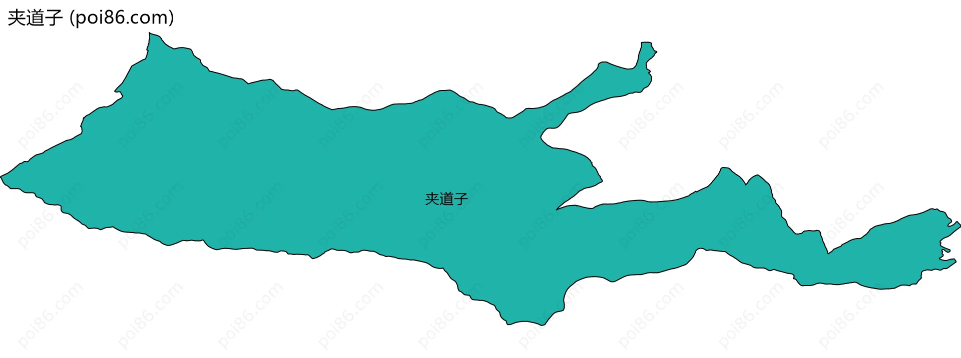 夹道子边界地图