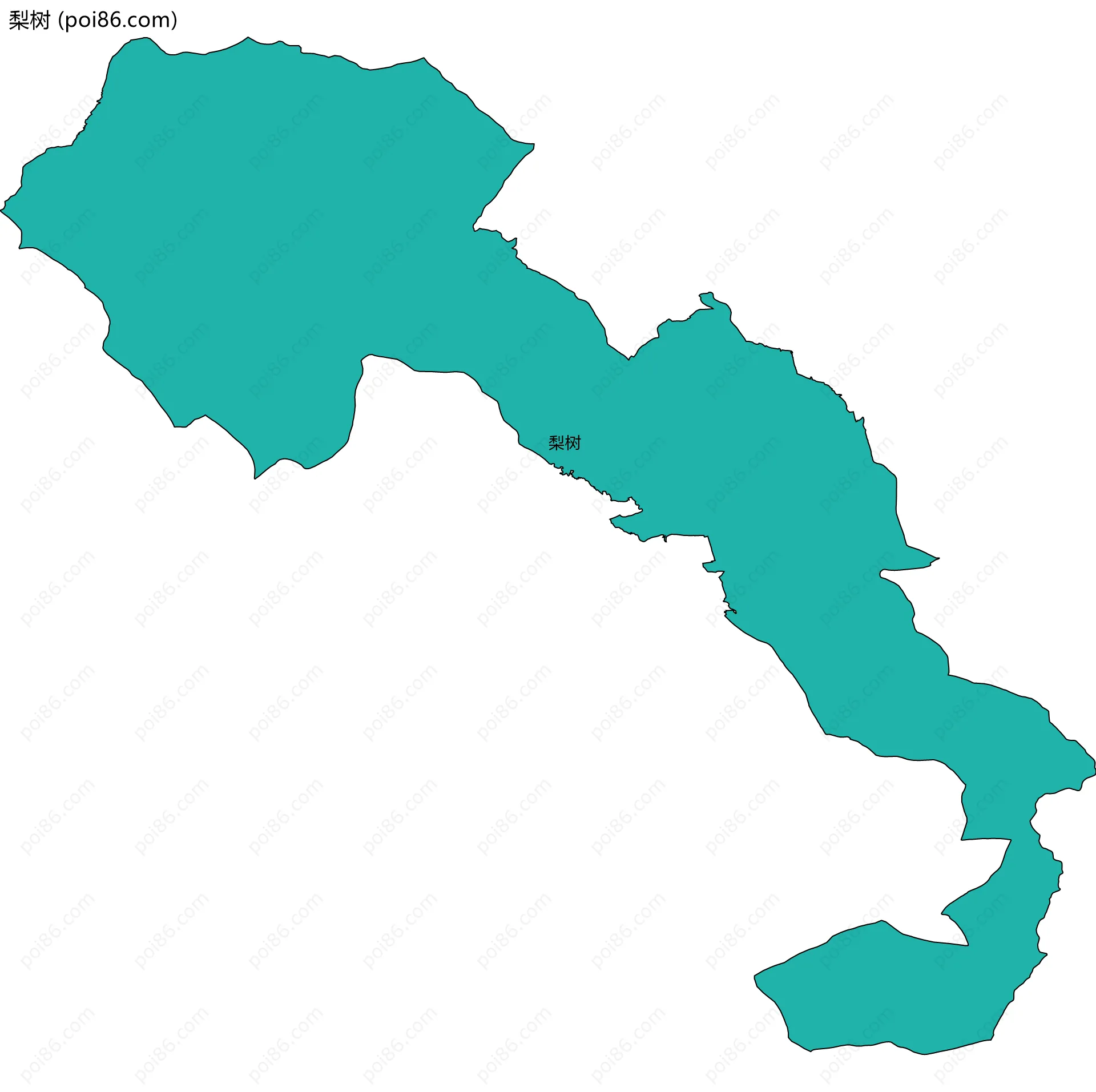 梨树边界地图