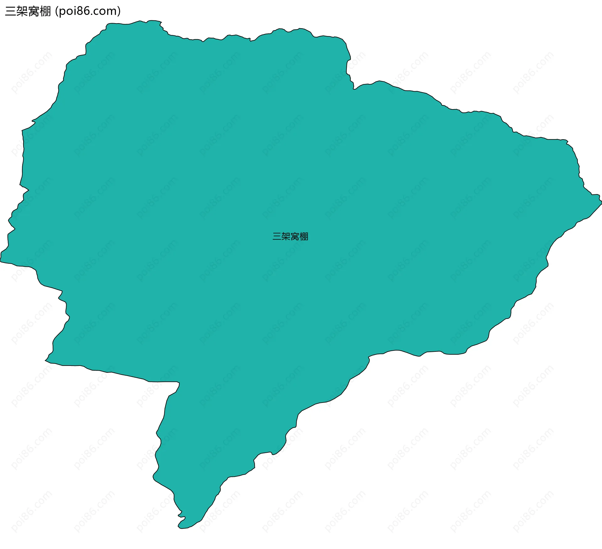 三架窝棚边界地图