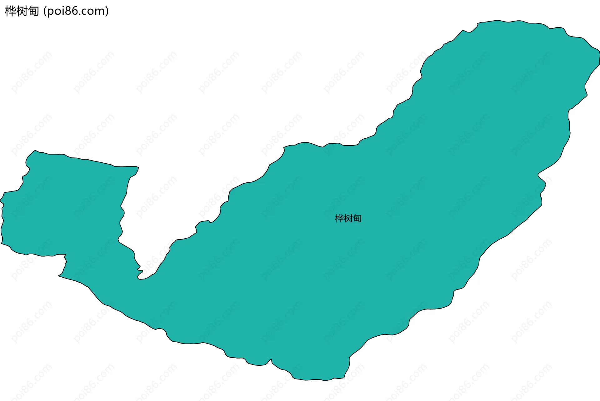 桦树甸边界地图