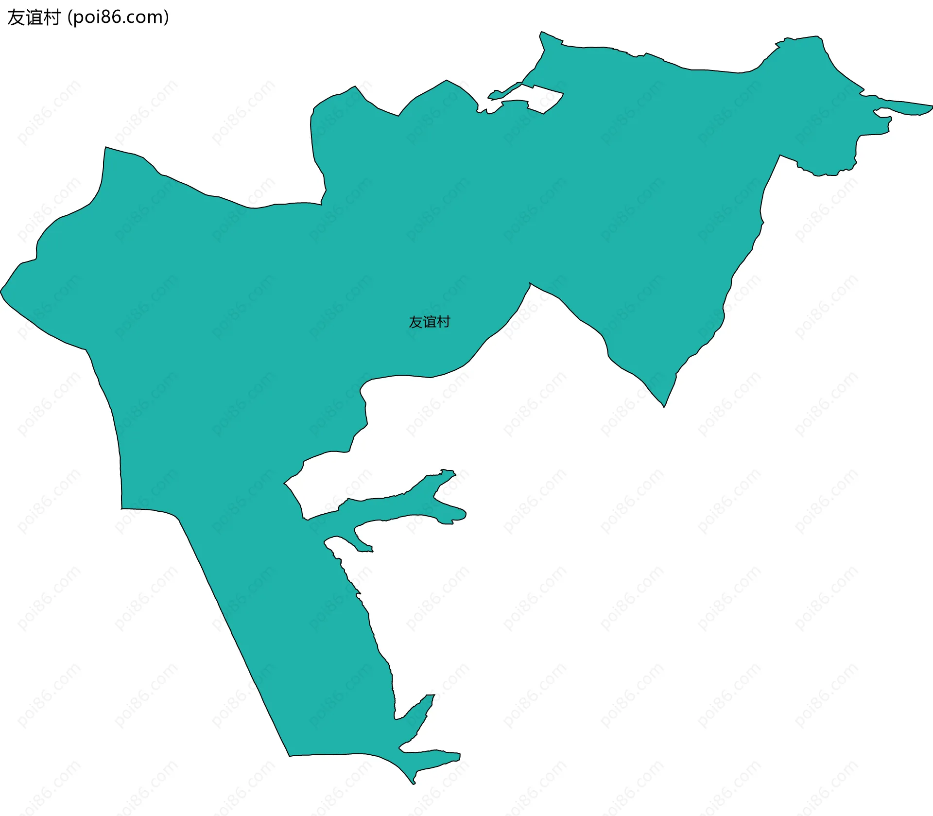 友谊村边界地图
