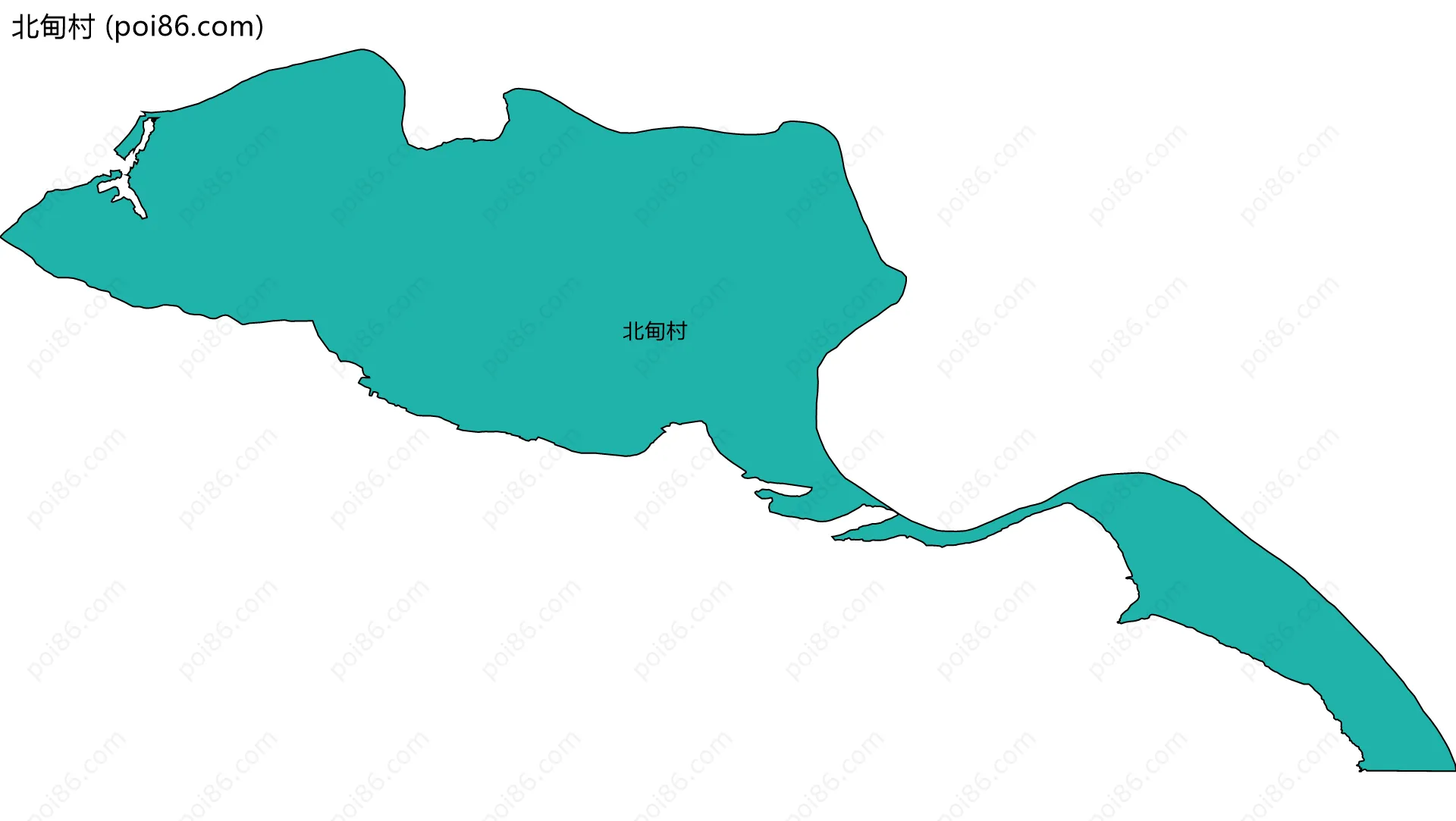 北甸村边界地图