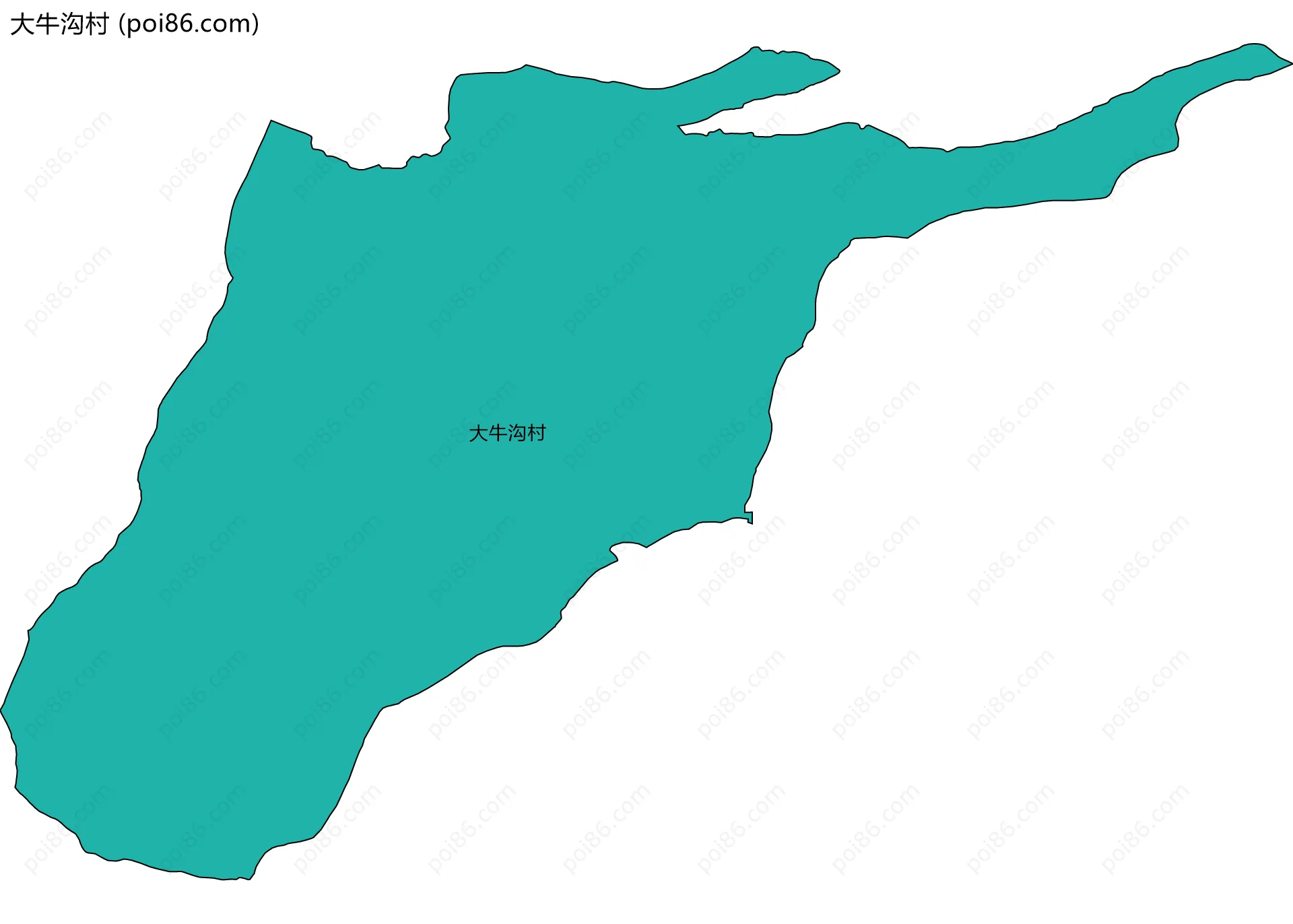 大牛沟村边界地图