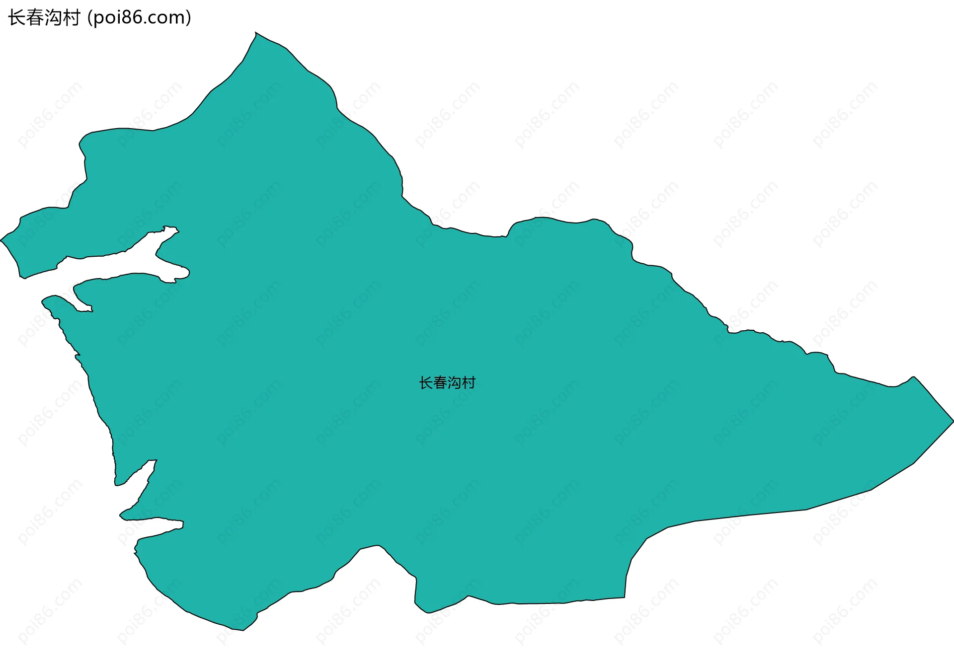 长春沟村边界地图