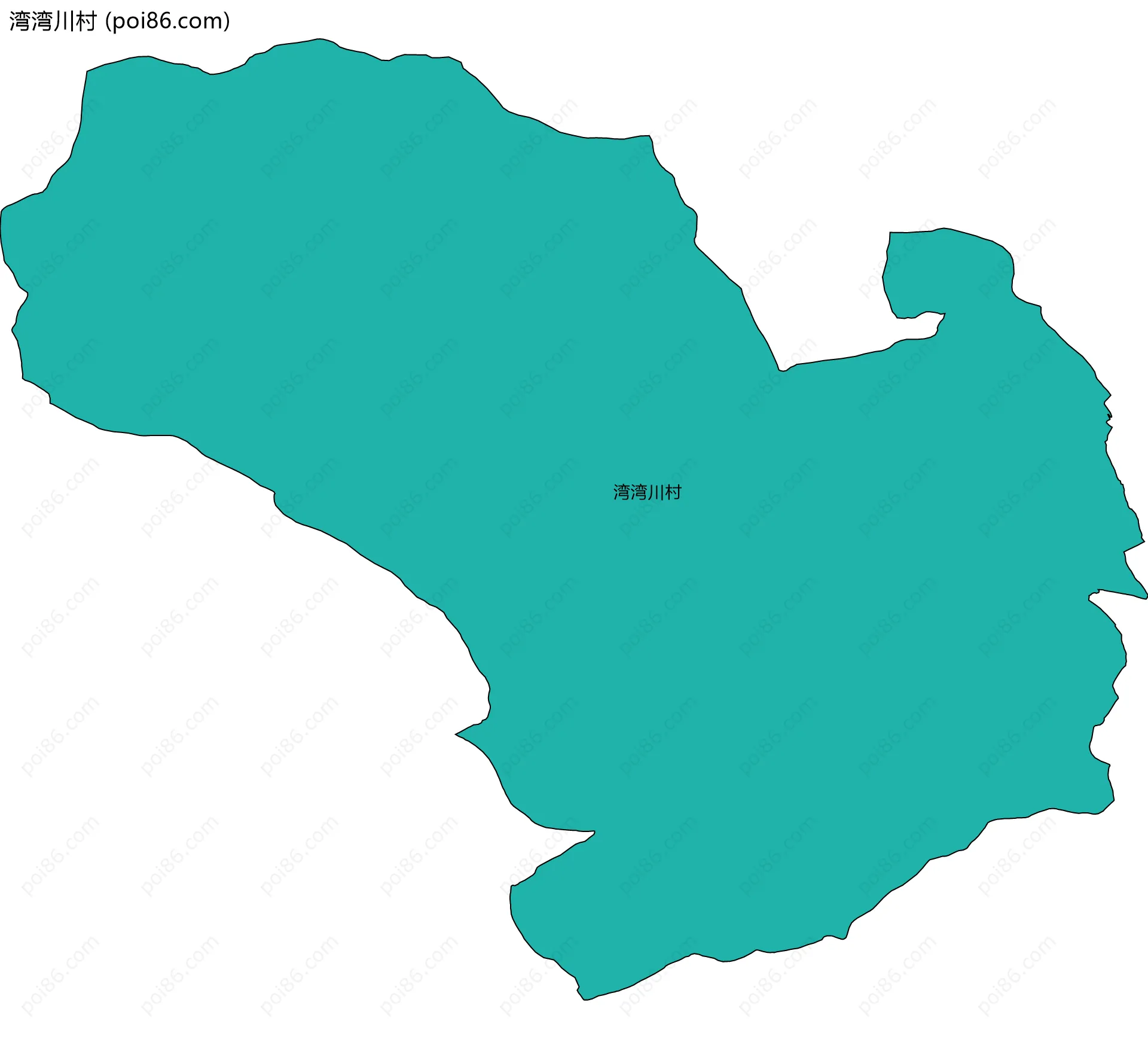 湾湾川村边界地图