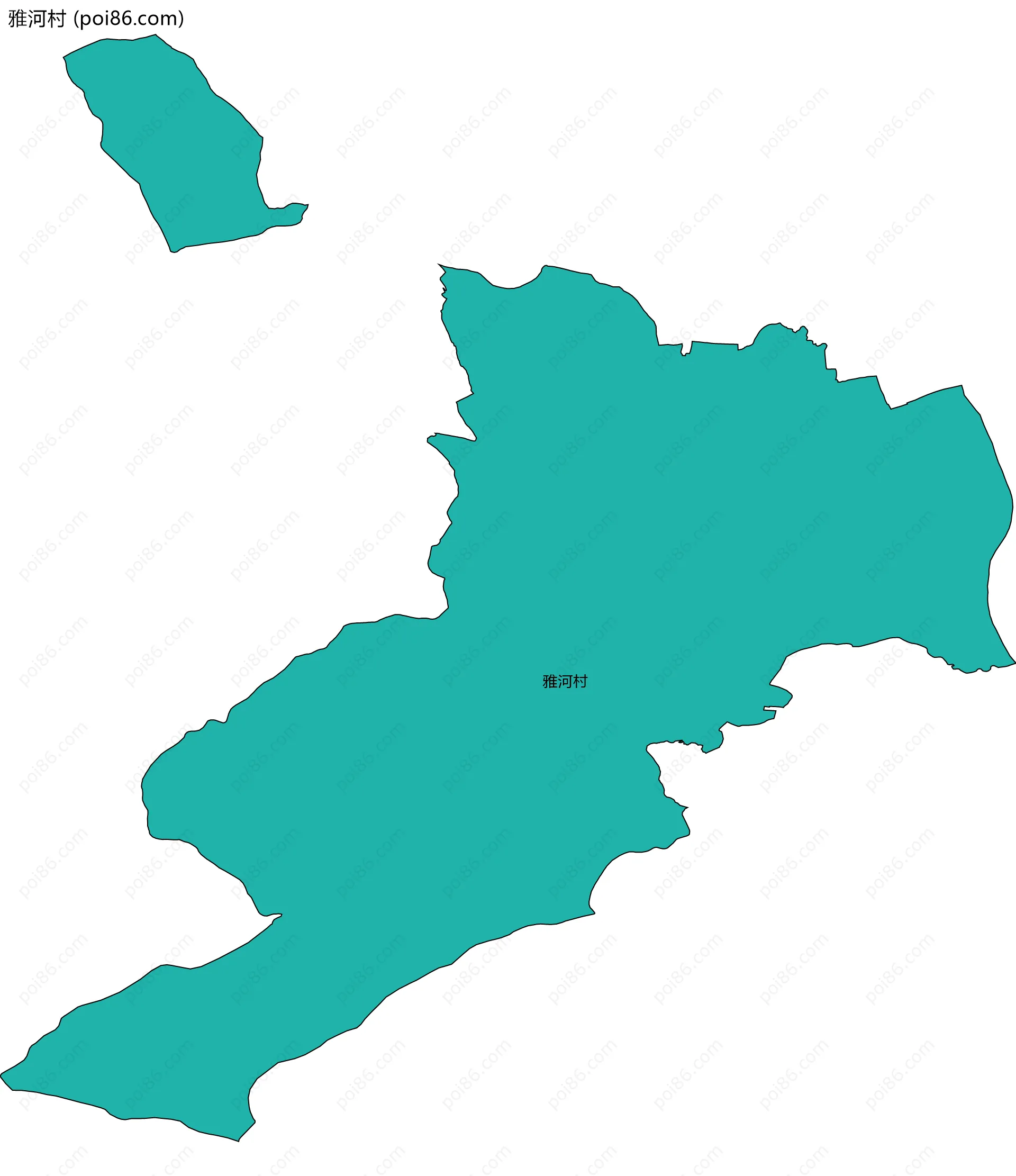 雅河村边界地图