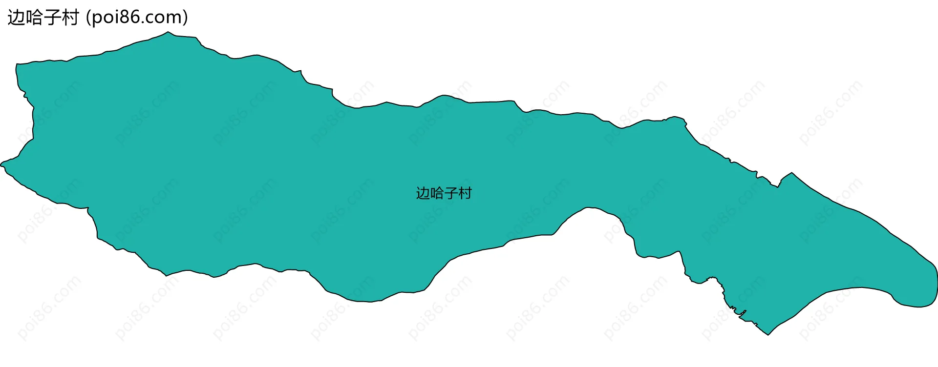 边哈子村边界地图