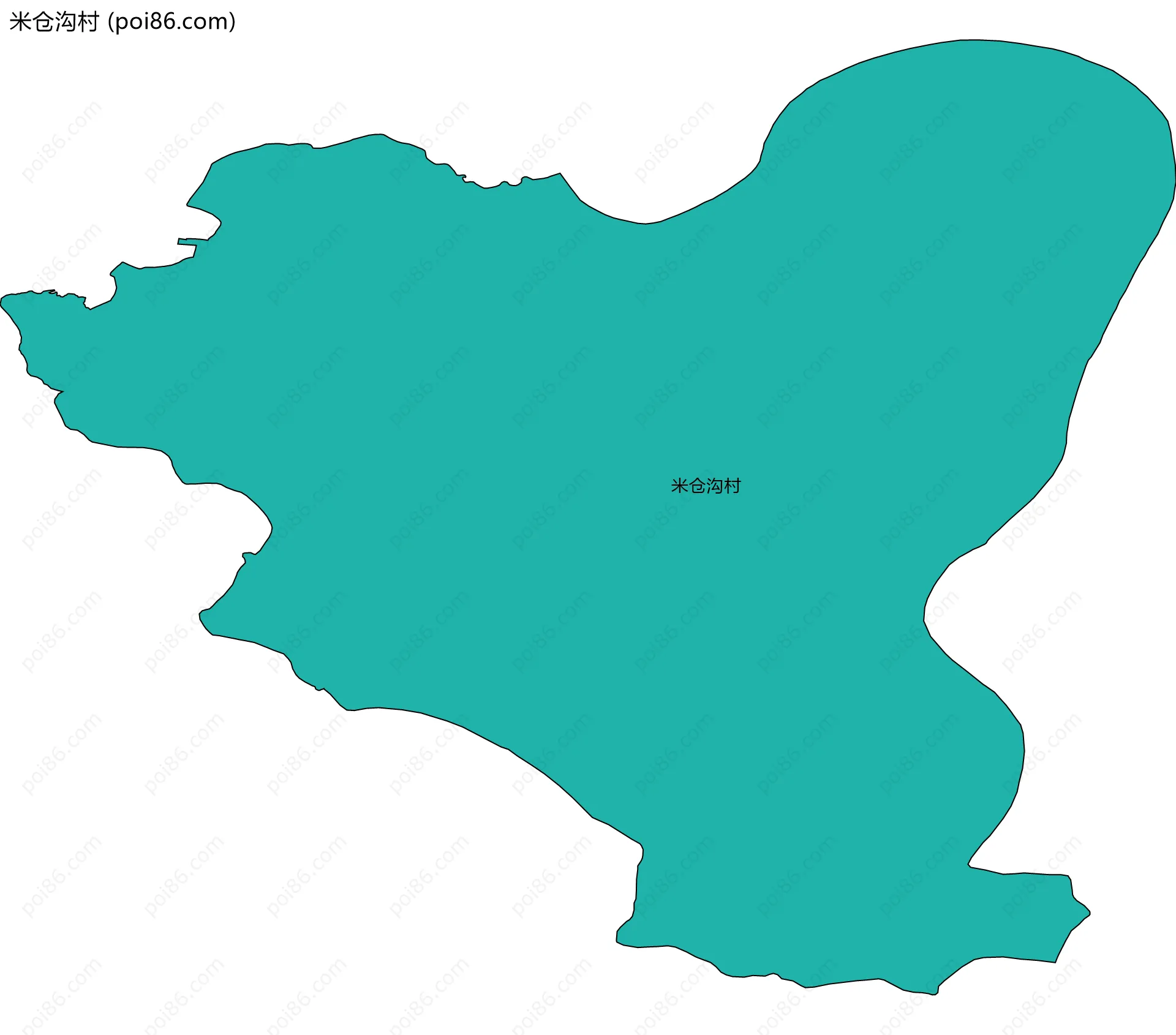米仓沟村边界地图