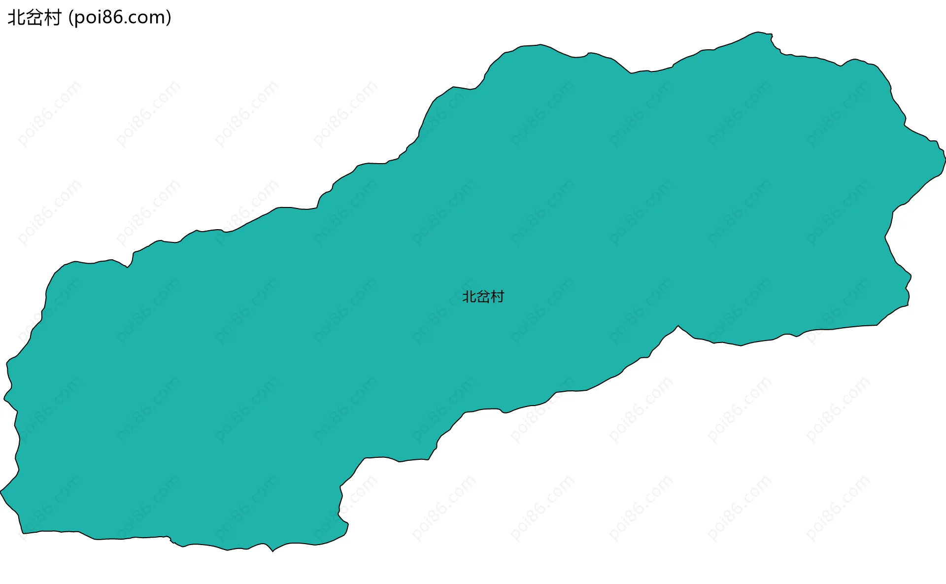 北岔村边界地图