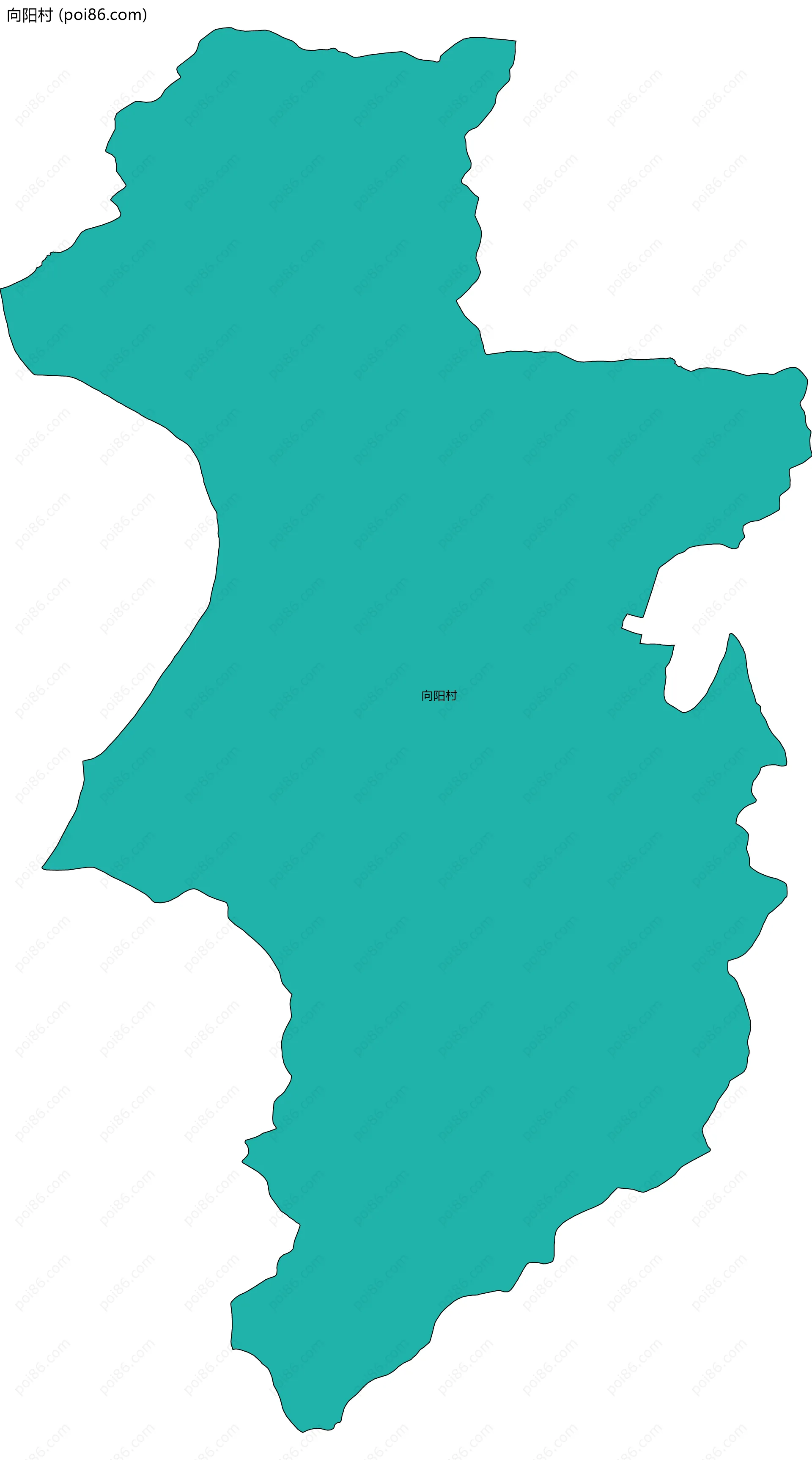 向阳村边界地图