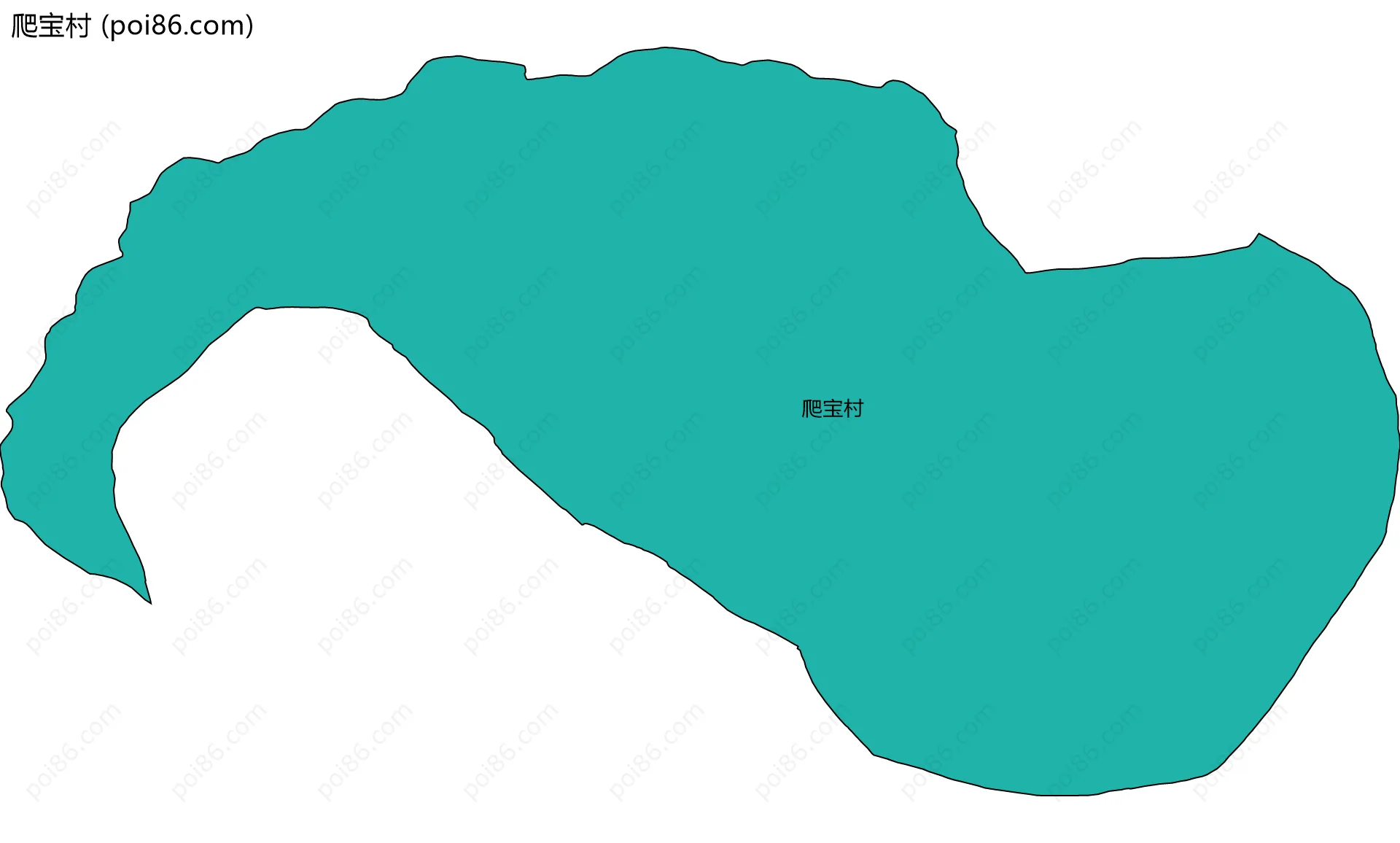 爬宝村边界地图