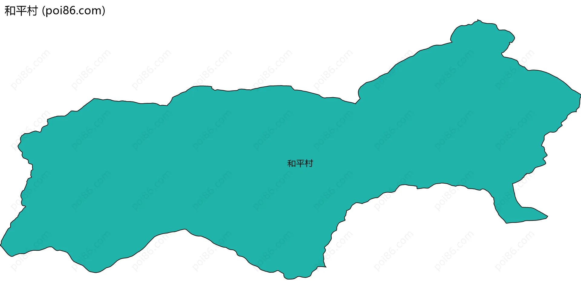 和平村边界地图