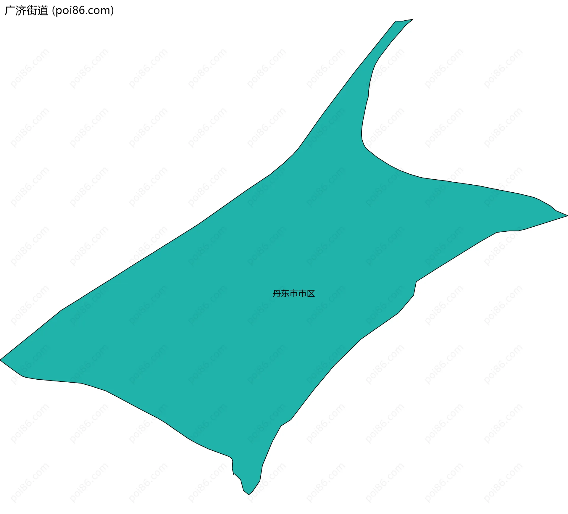广济街道边界地图(五级行政区划)