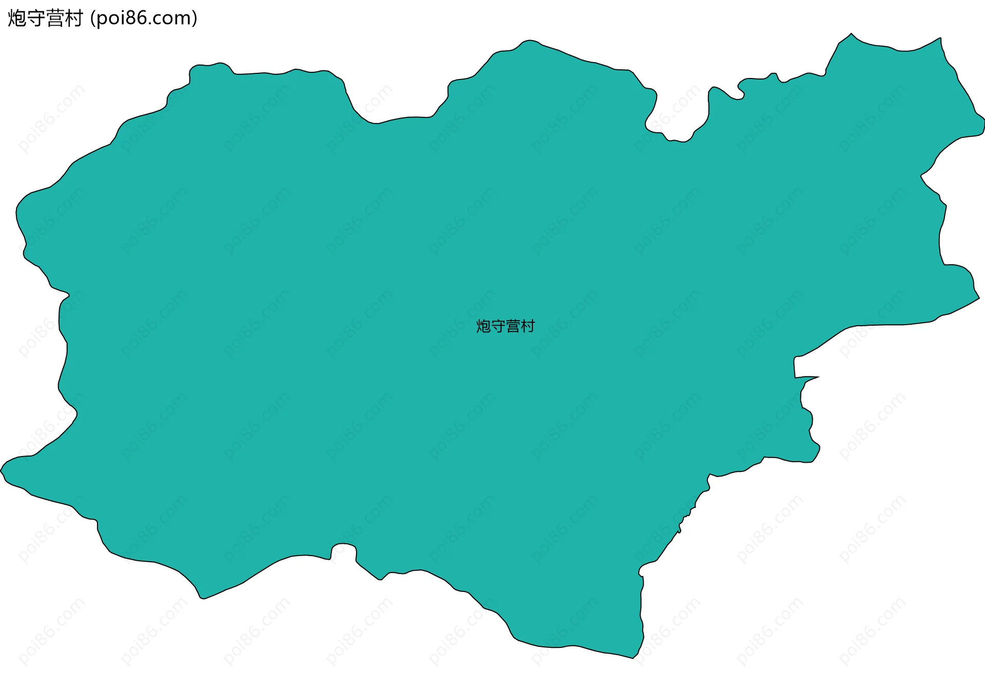 炮守营村边界地图