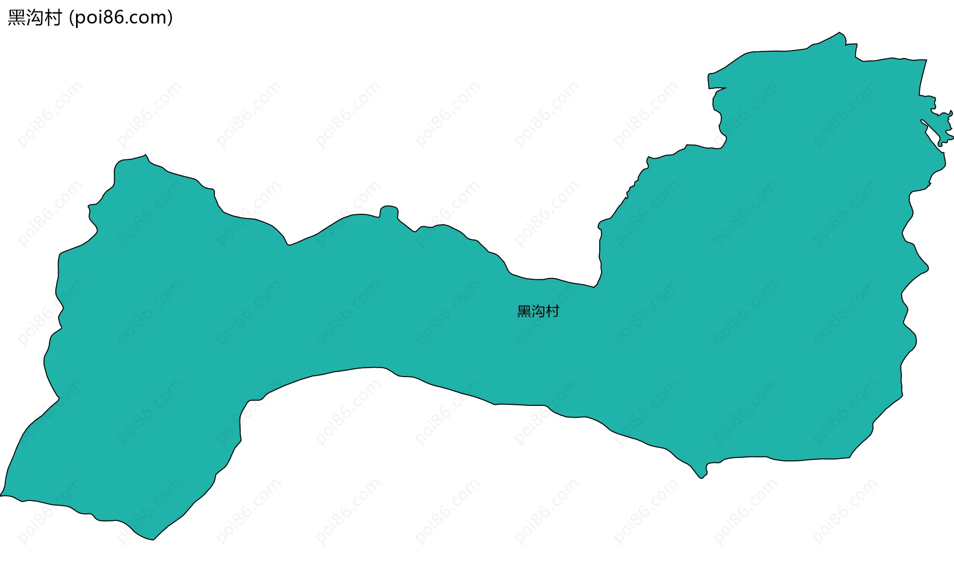 黑沟村边界地图