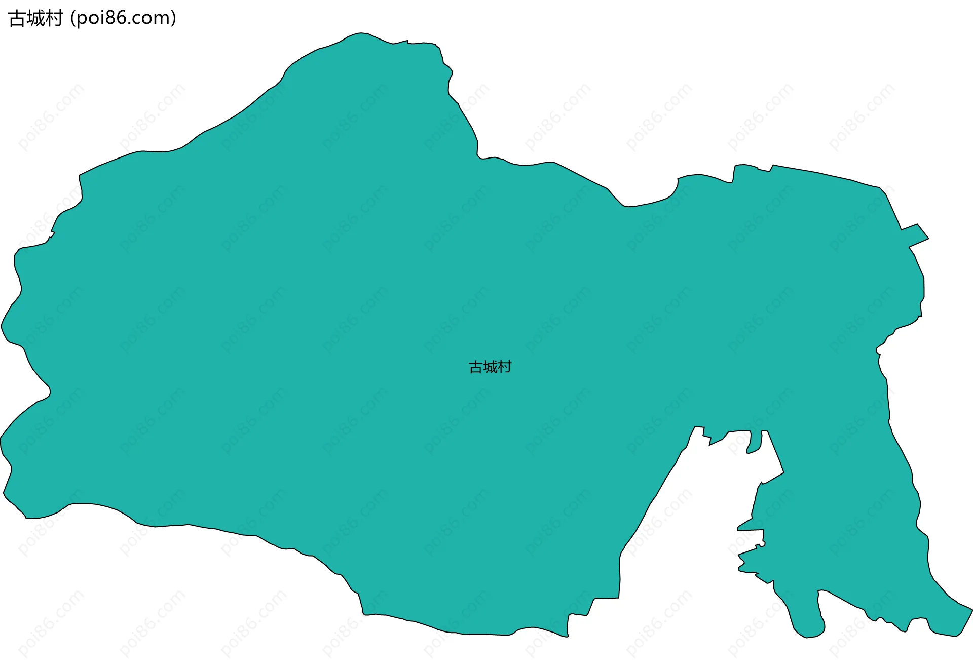 古城村边界地图