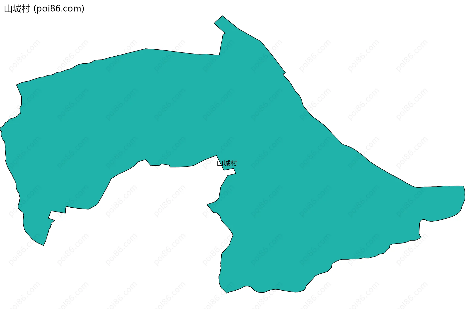 山城村边界地图