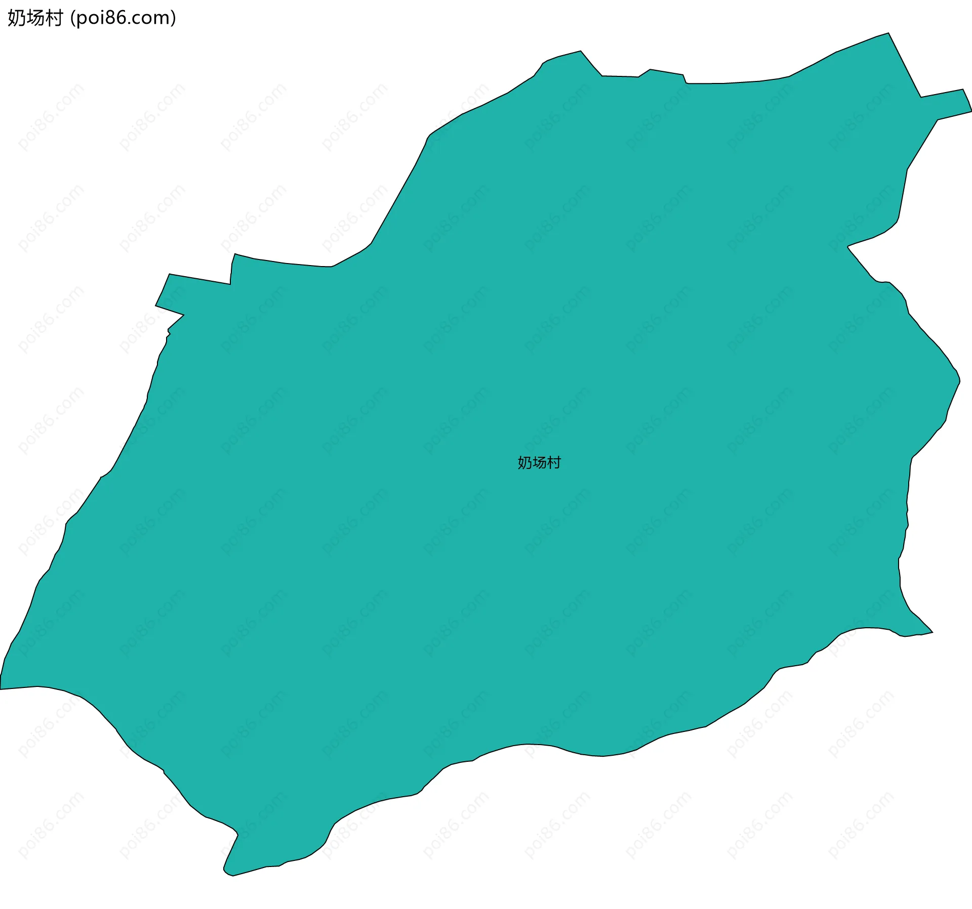 奶场村边界地图
