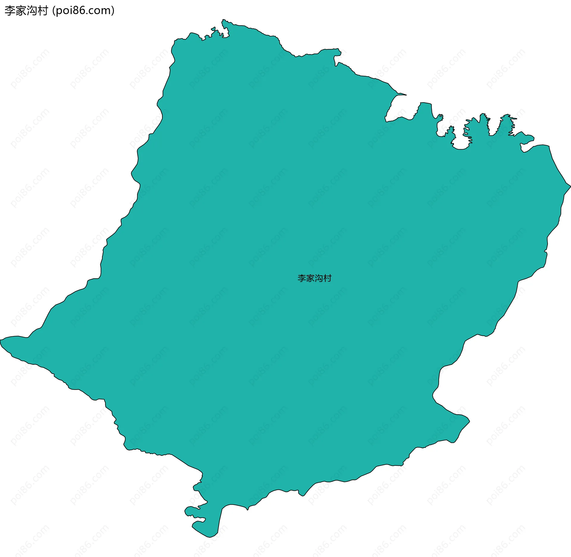 李家沟村边界地图