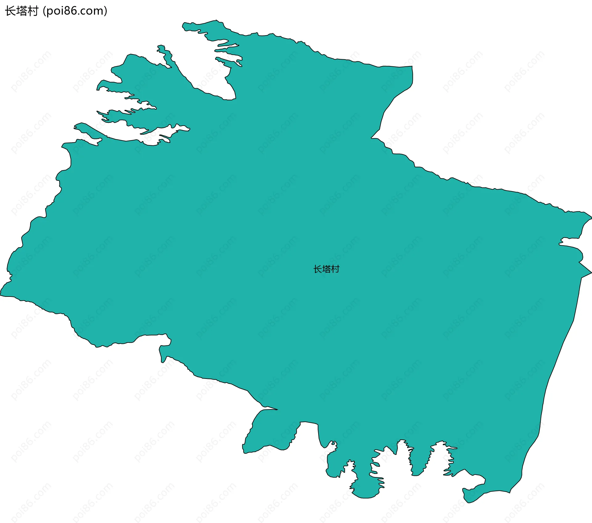长塔村边界地图