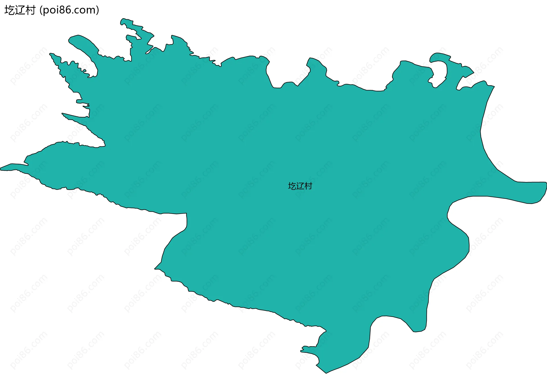 圪辽村边界地图