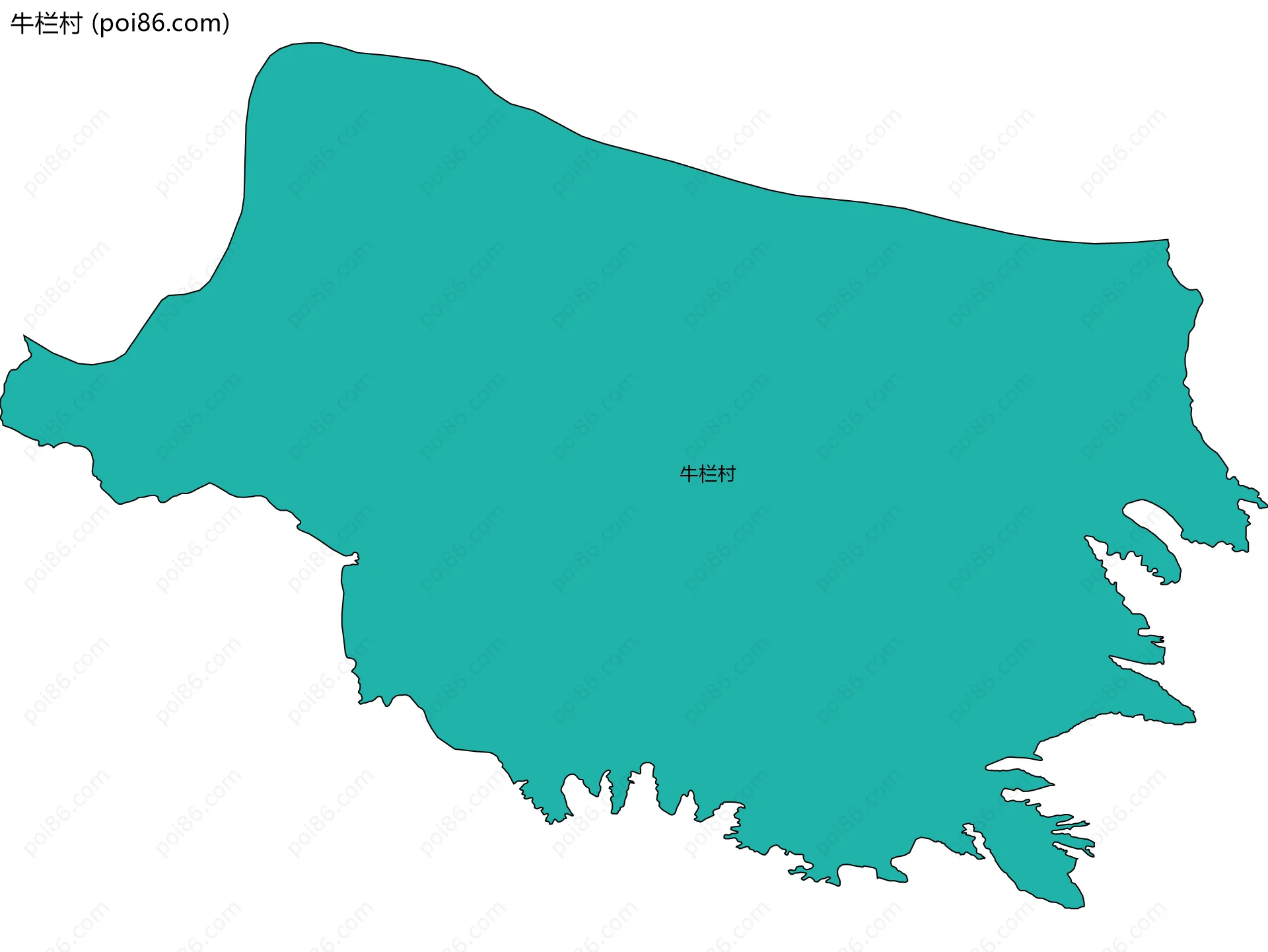 牛栏村边界地图
