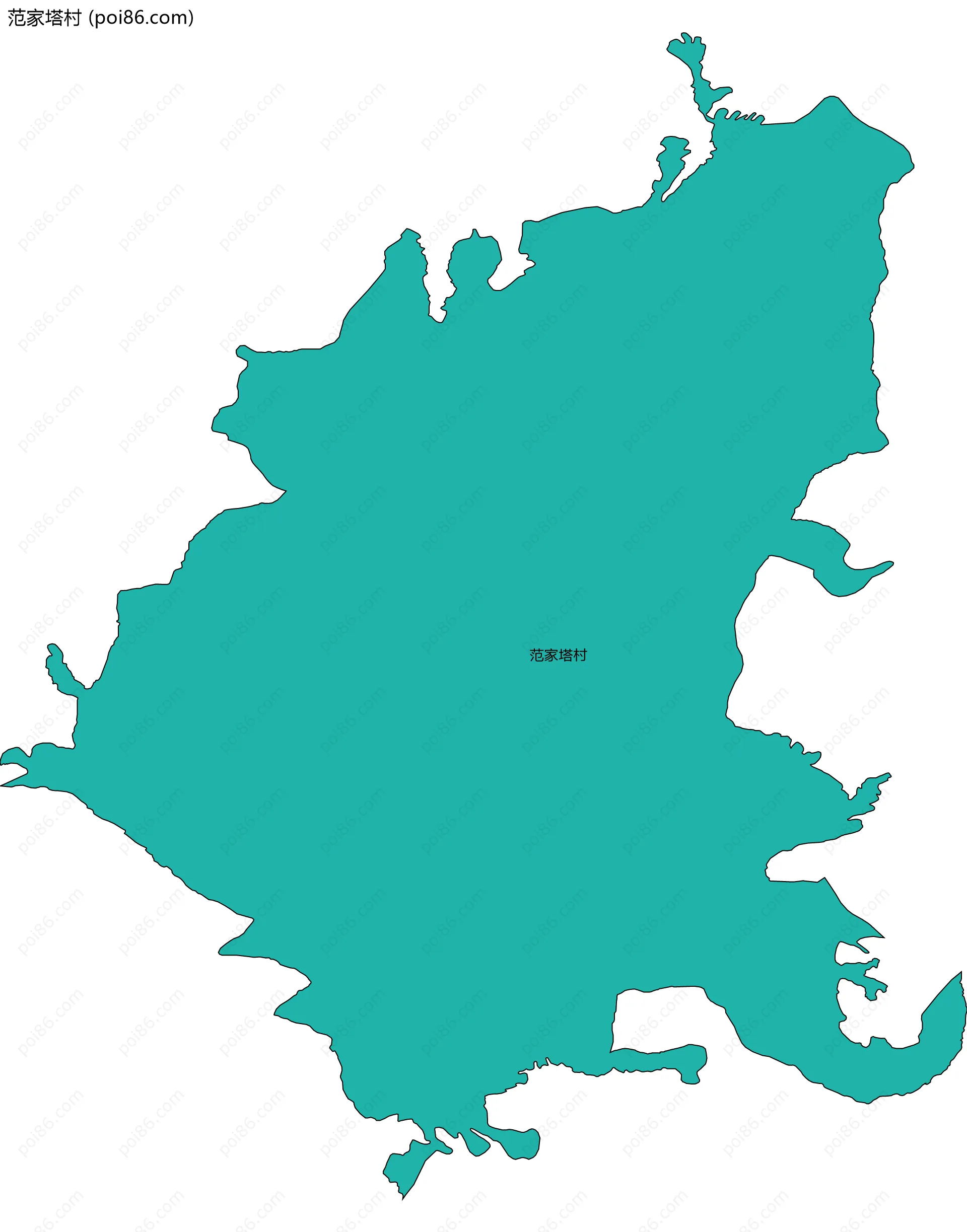 范家塔村边界地图