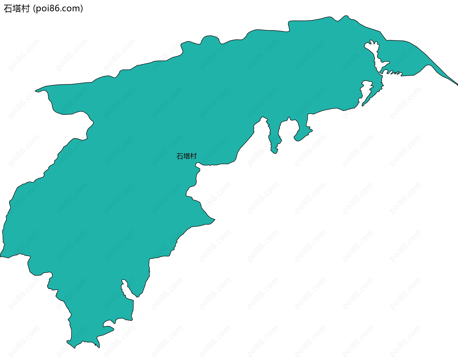 石塔村边界地图