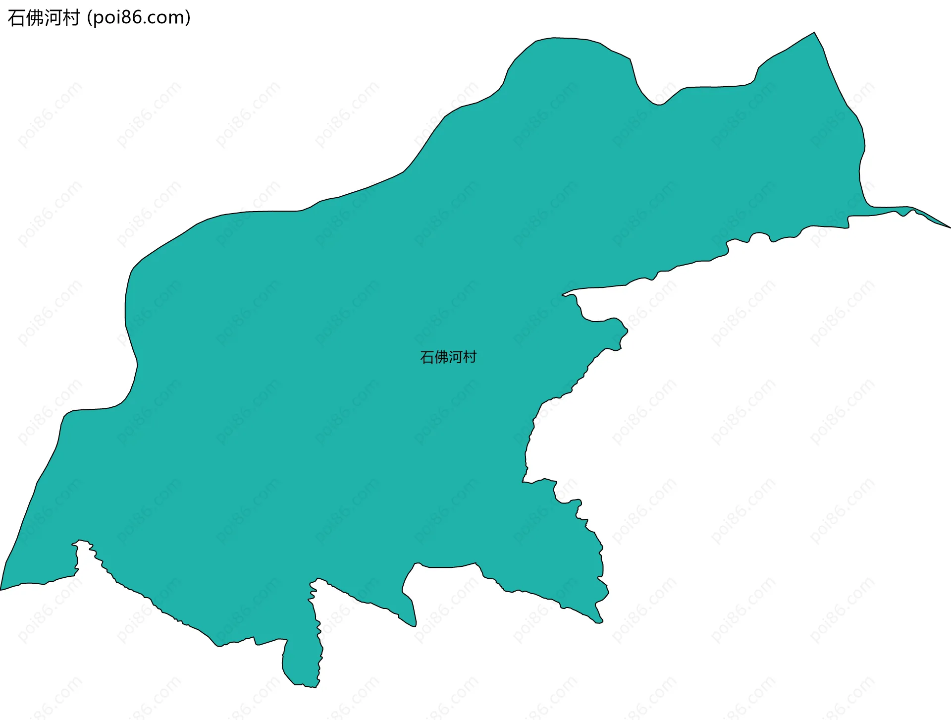 石佛河村边界地图