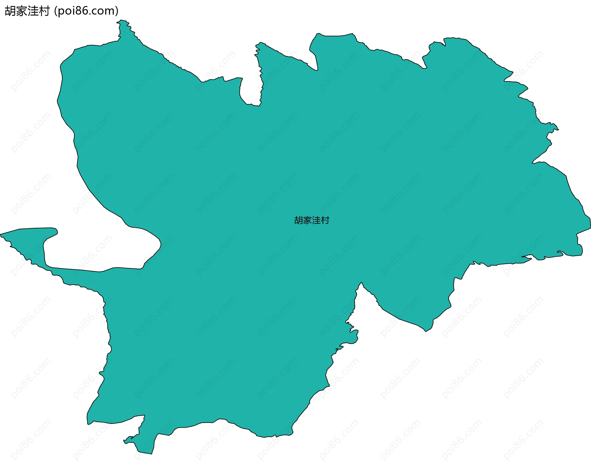胡家洼村边界地图