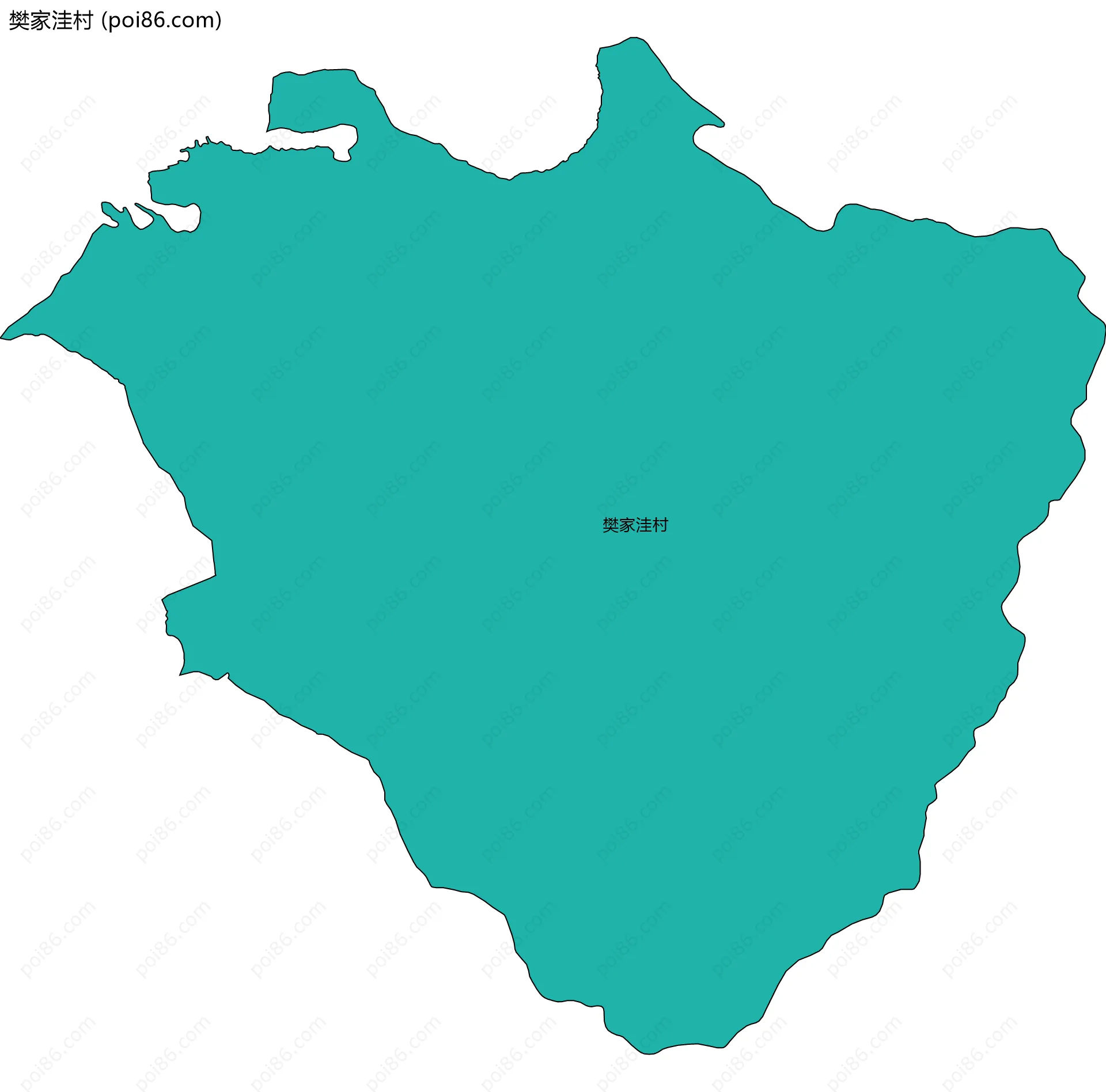 樊家洼村边界地图