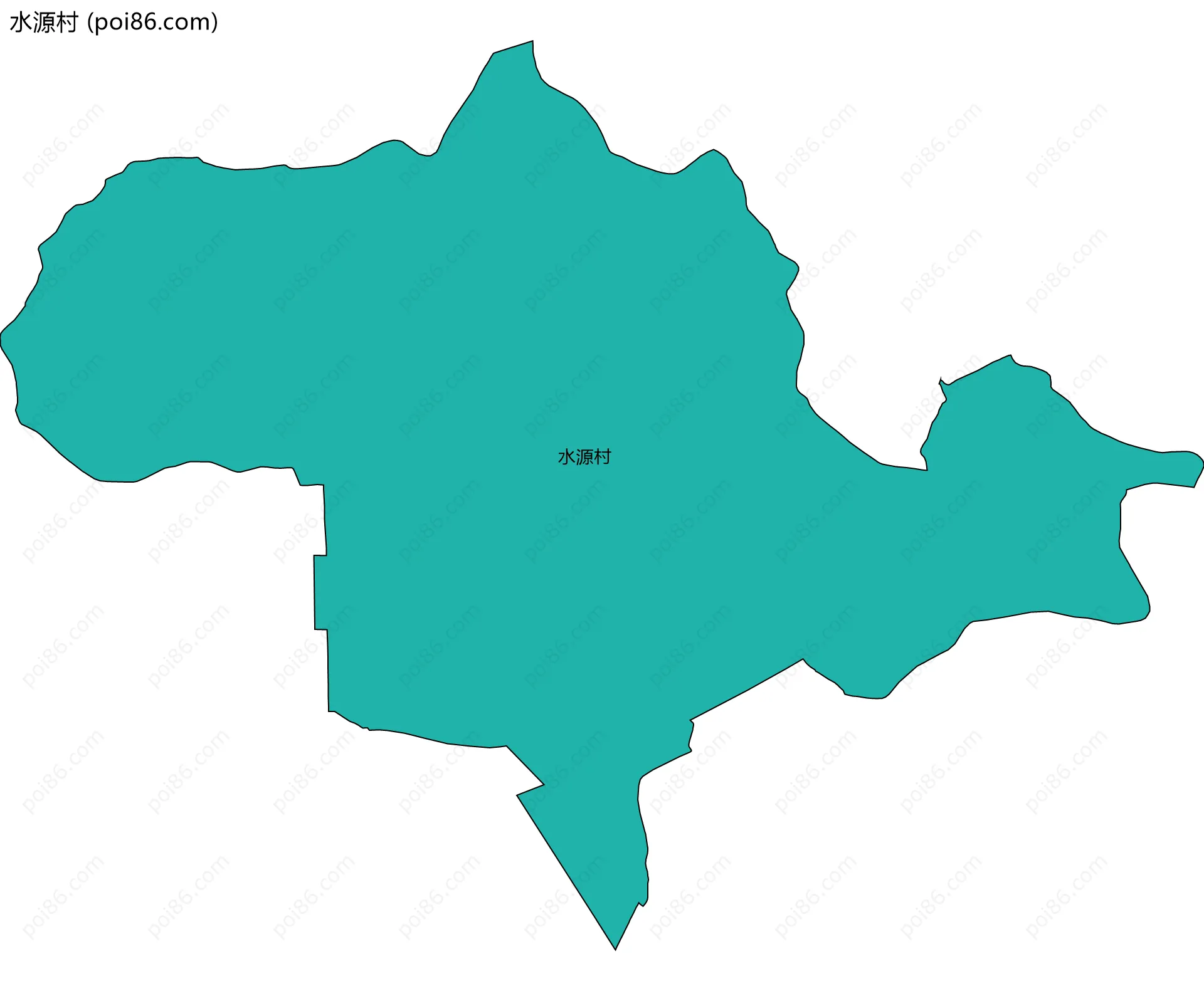 水源村边界地图