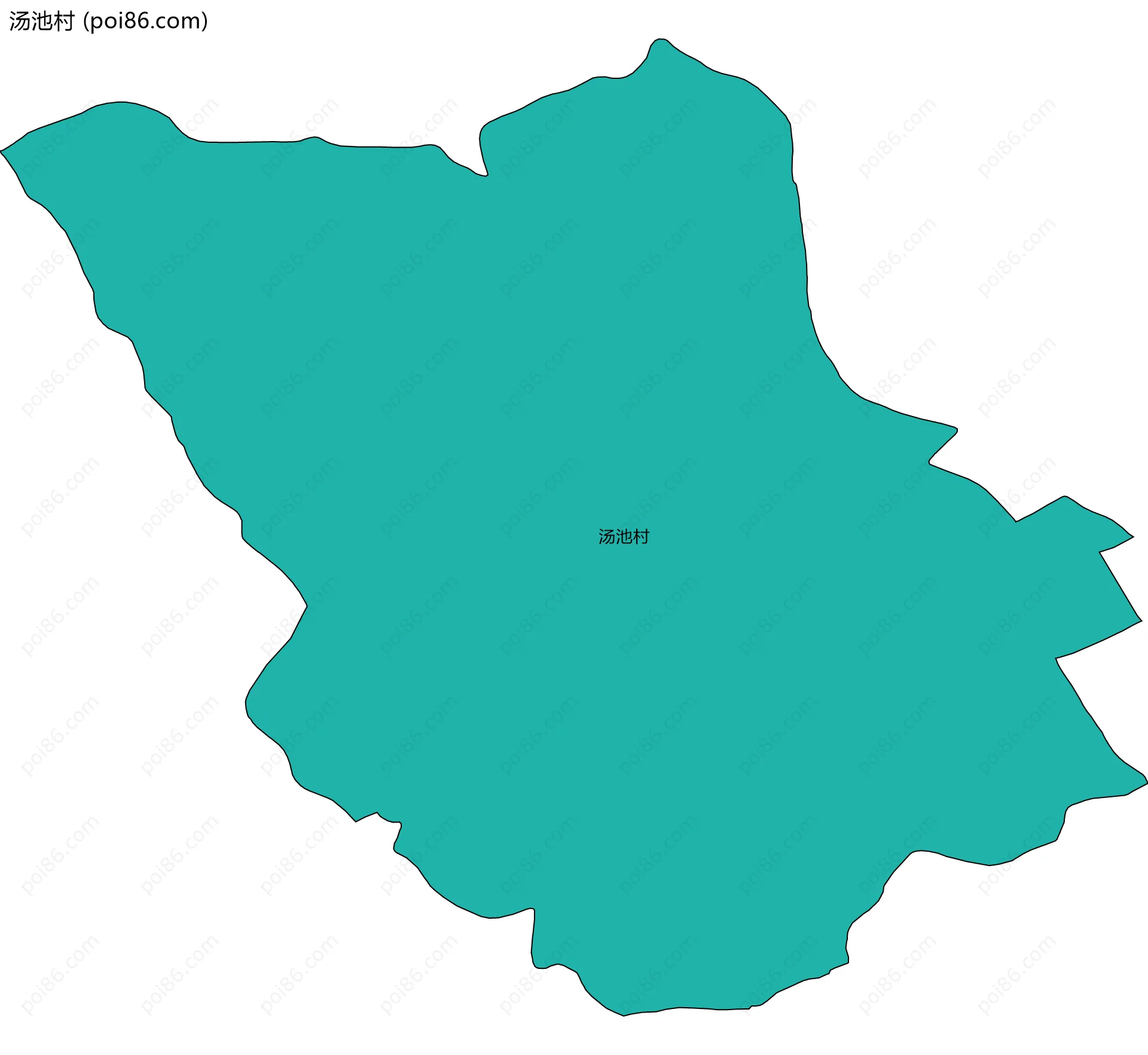 汤池村边界地图