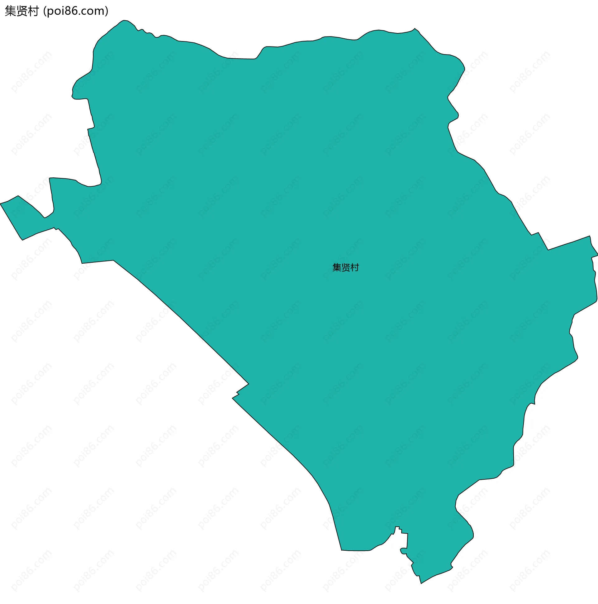 集贤村边界地图