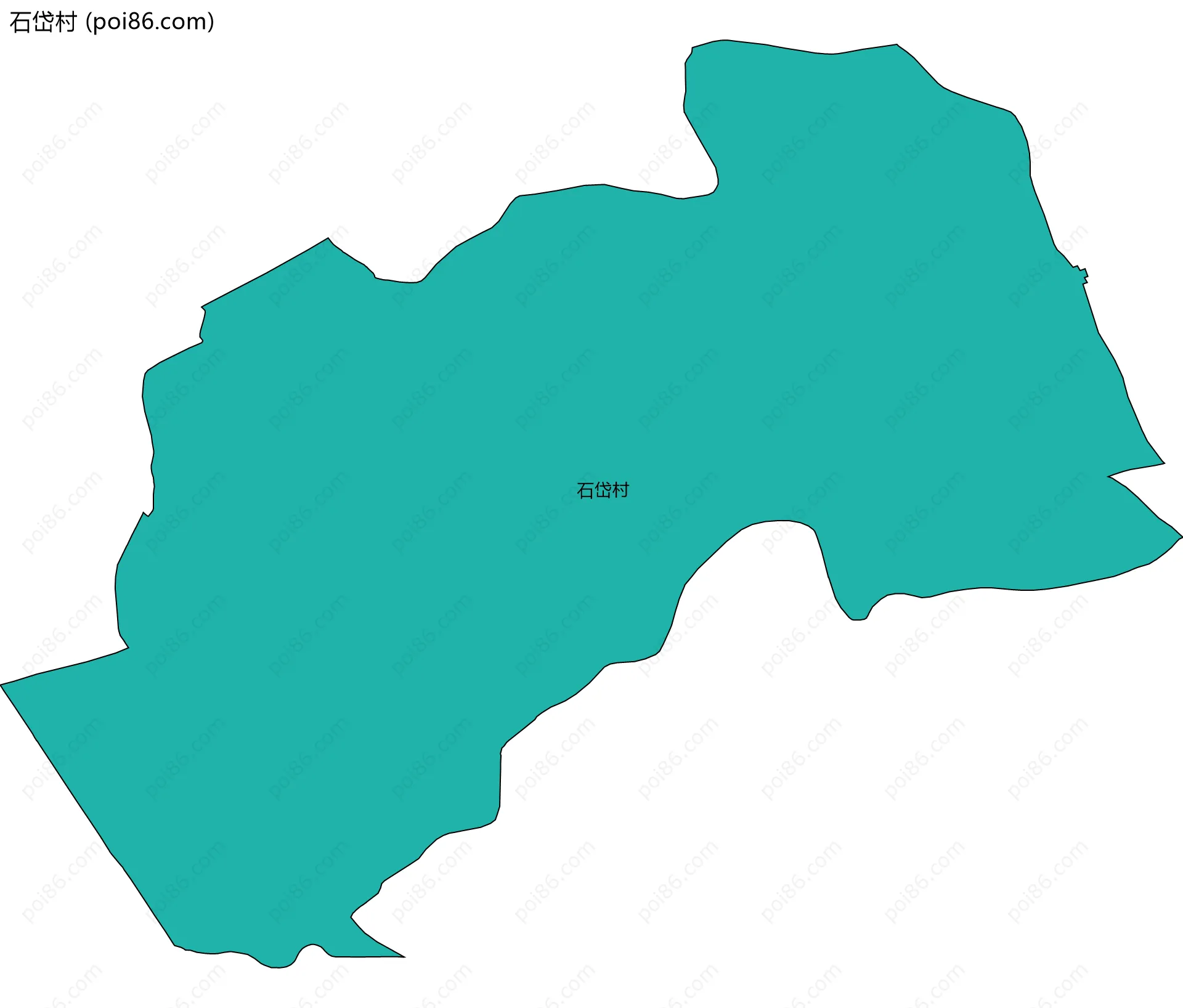 石岱村边界地图