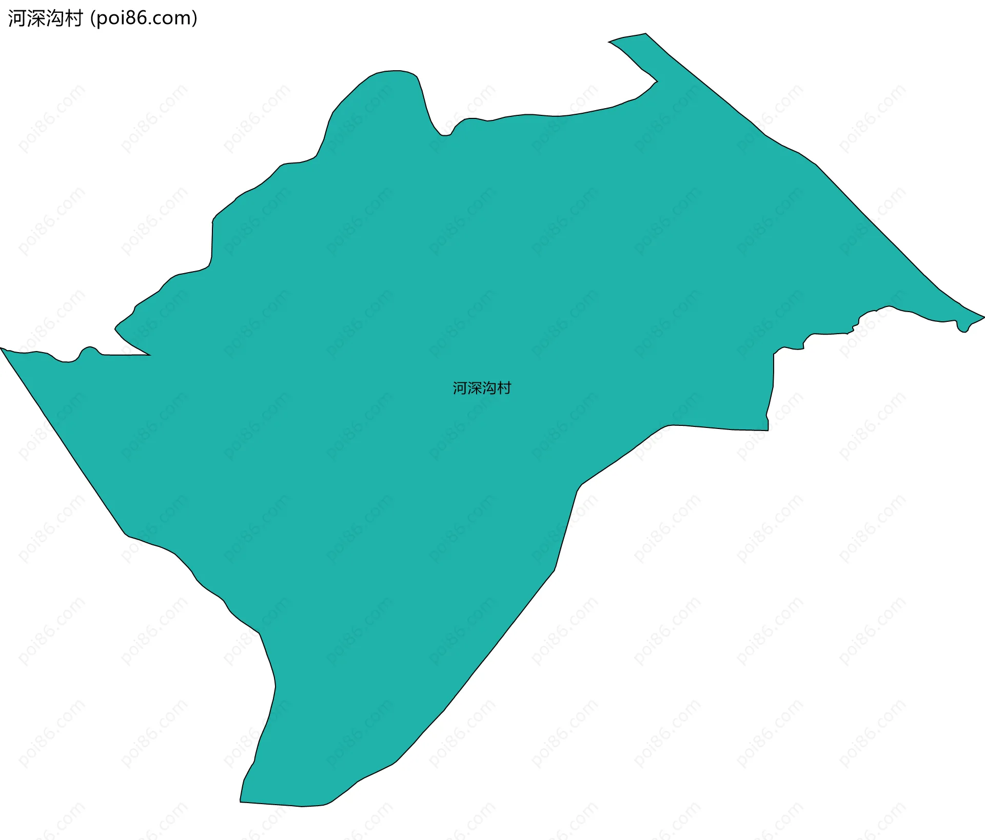 河深沟村边界地图