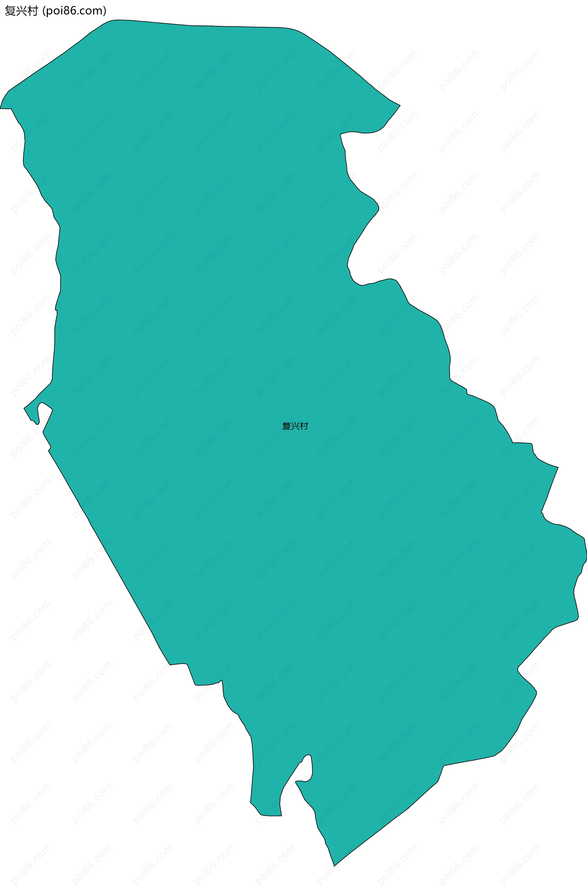 复兴村边界地图