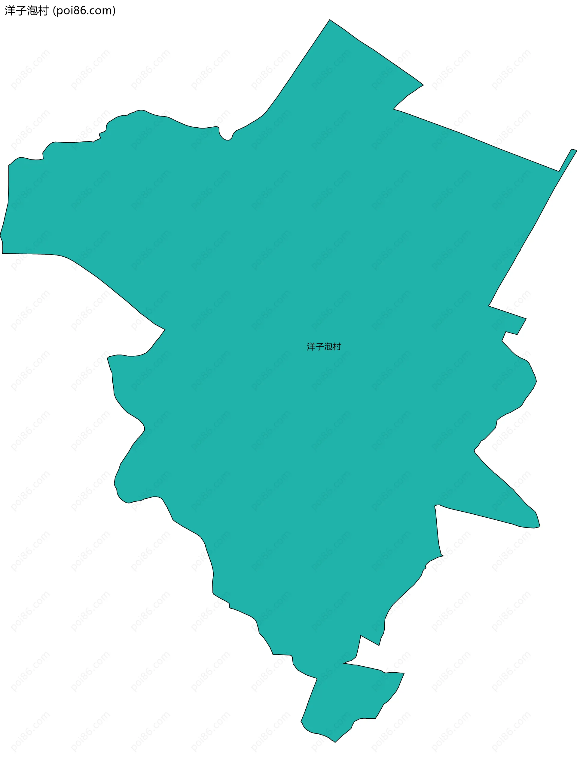 洋子泡村边界地图