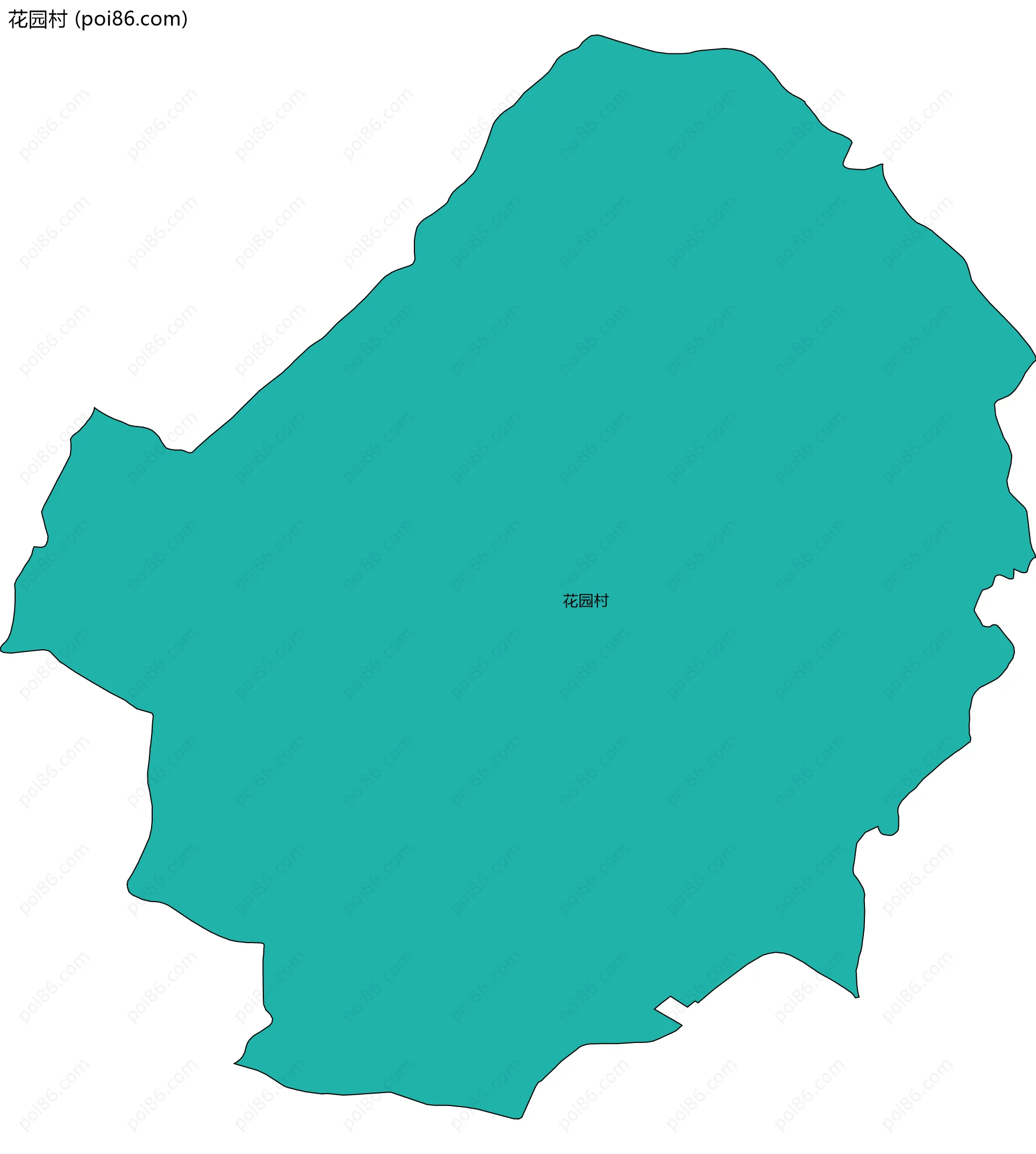 花园村边界地图