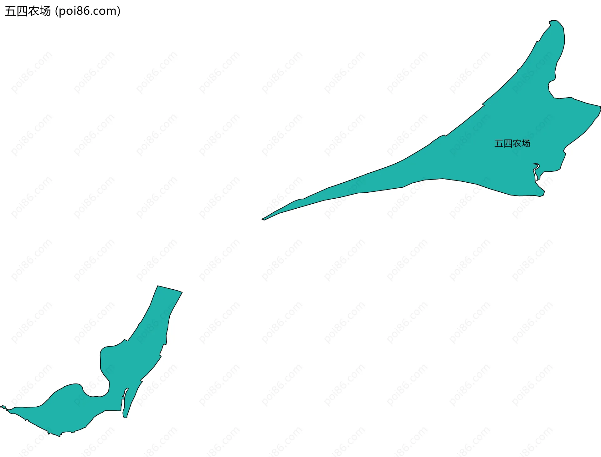 五四农场边界地图