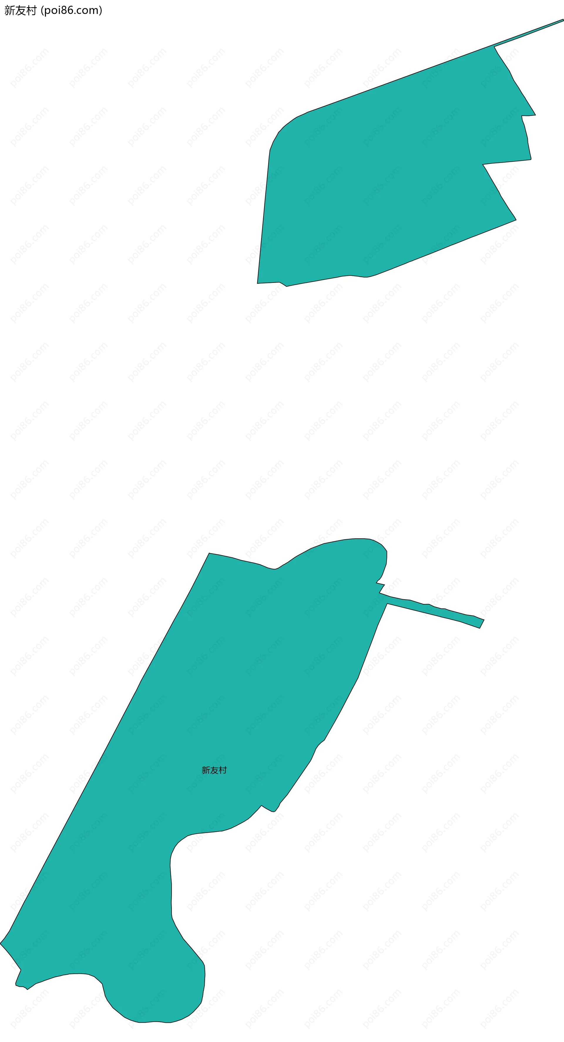 新友村边界地图